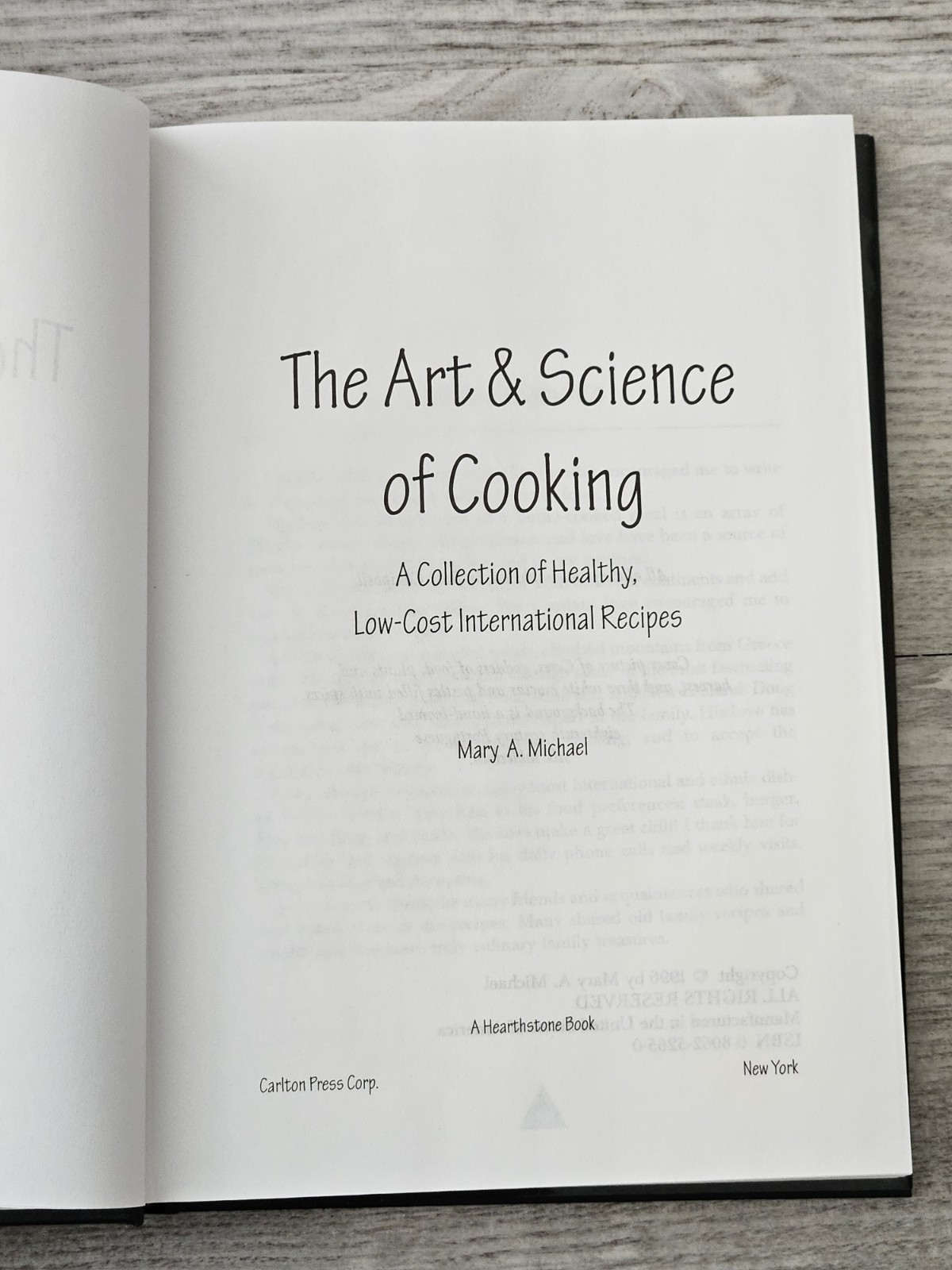 The Art and Science of Cooking by Mary A. Michael