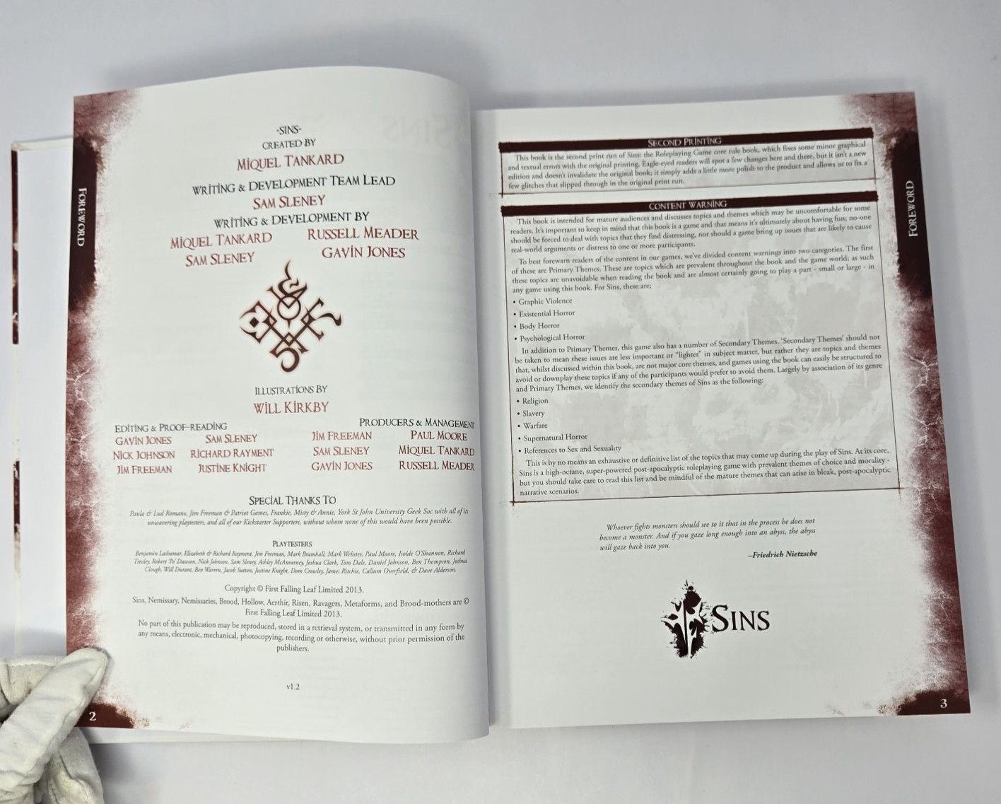 SINS RPG Core Rulebook, Manifest Destiny, Dead City, GM Screen+ *Mature Content