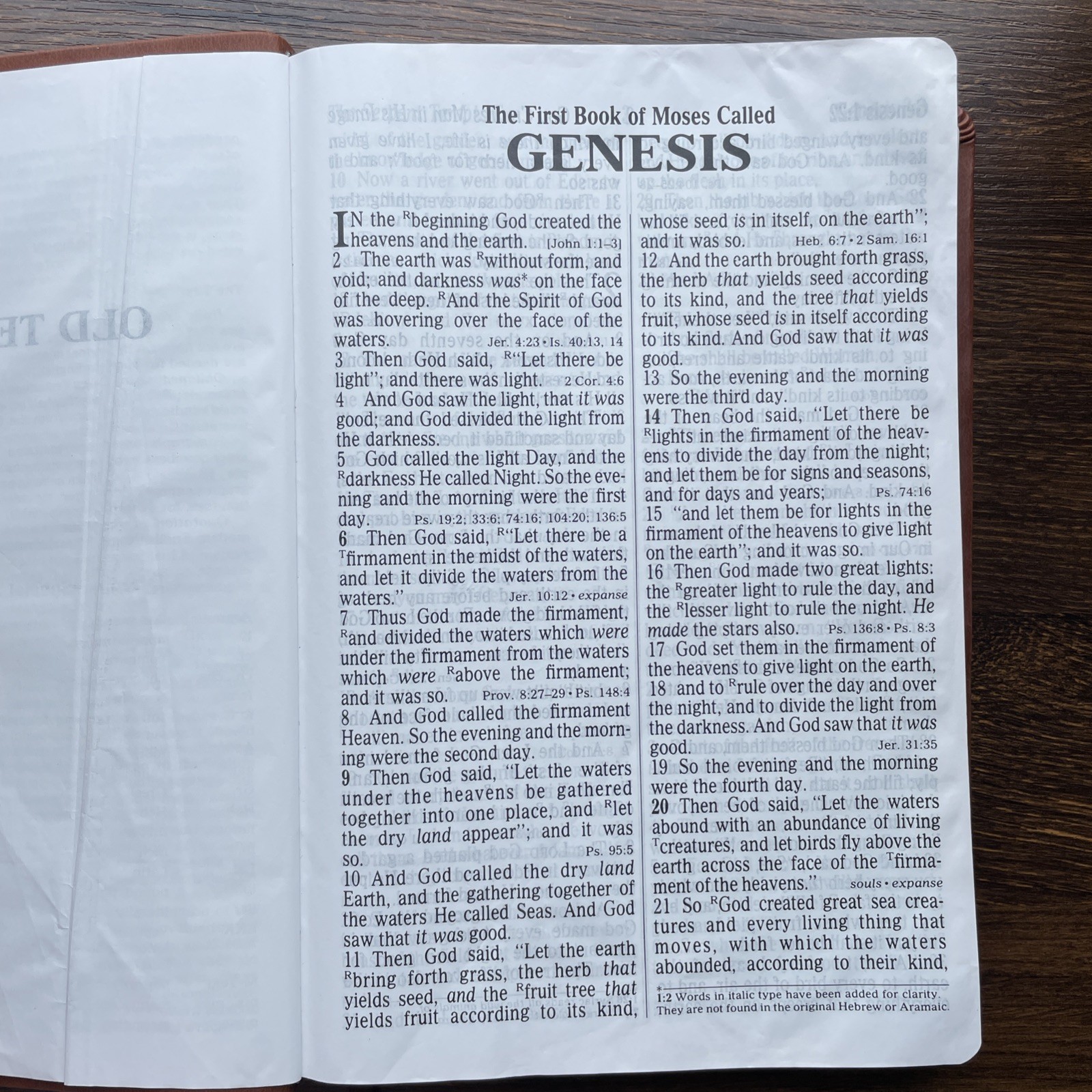NKJV Holy Bible Super Giant Print Reference Edition Red Letter Leather Worn