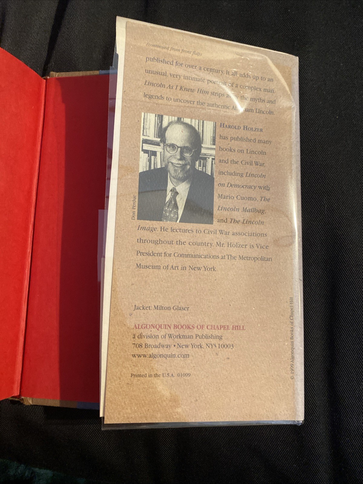Lincoln as I Knew Him: Gossip, Tributes, and Revelations Hardcover FIRST EDITION