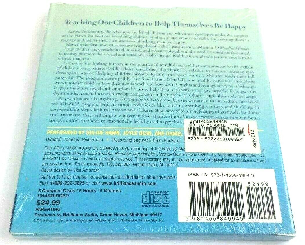 10 Mindful Minutes Giving Children Social Emotional Skills to Lead Audiobook New