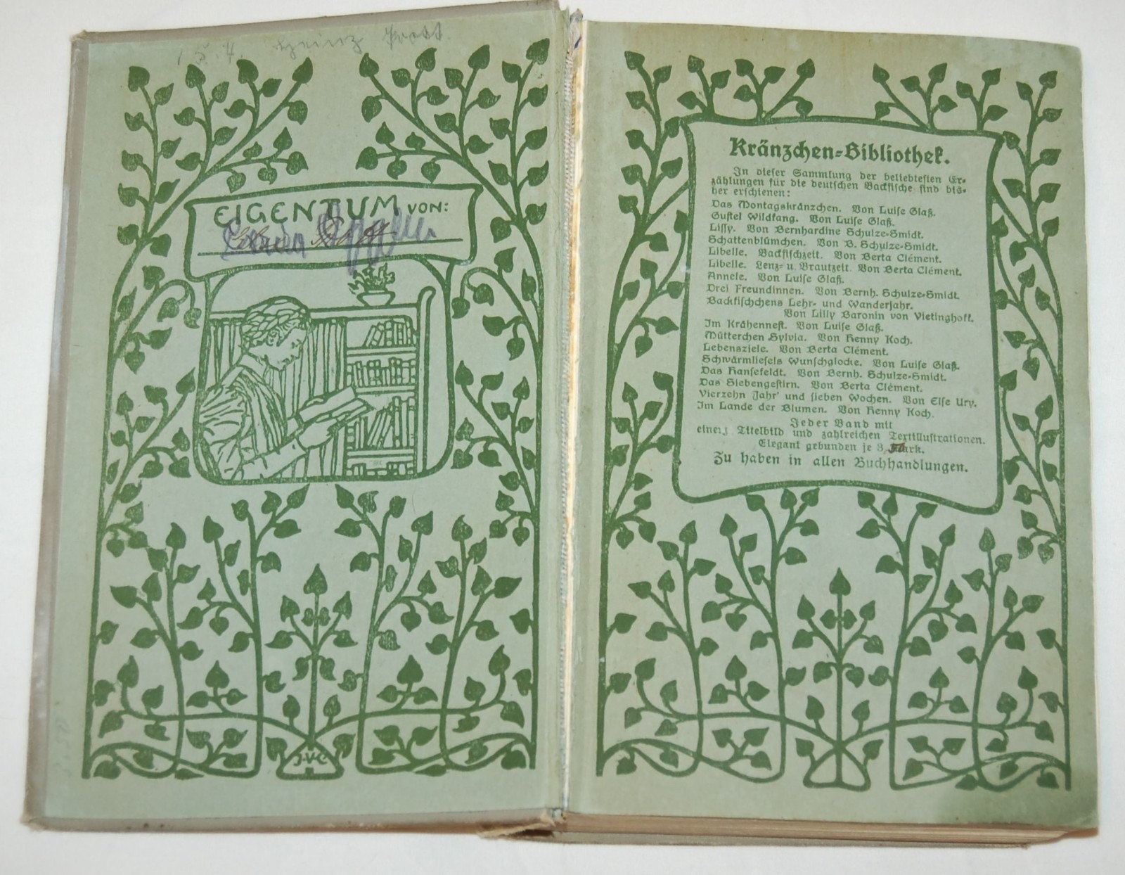 ANTIQUE BOOK Kränzchen Bibliothek Das Siebengestir Berta Clement Germany 1910’s