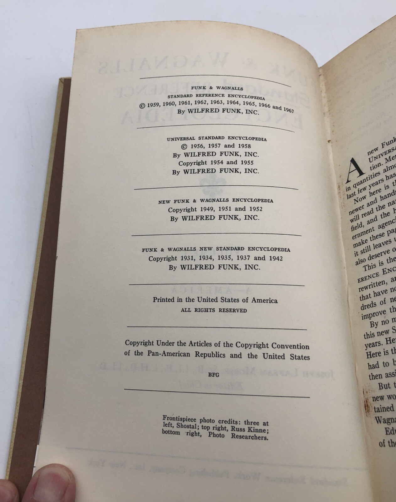 Funk And Wagnalls Standard Reference Encyclopedia Your Choice Hardcover, 1967