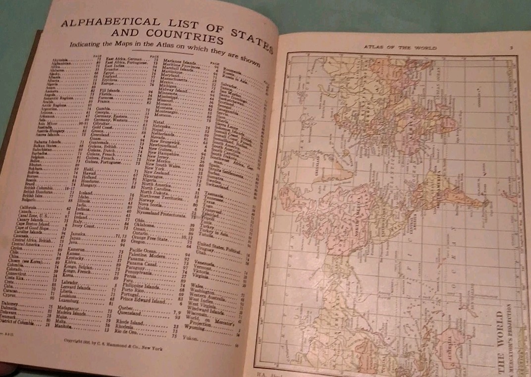 History for Ready Reference World Atlas and The Great War 1910s