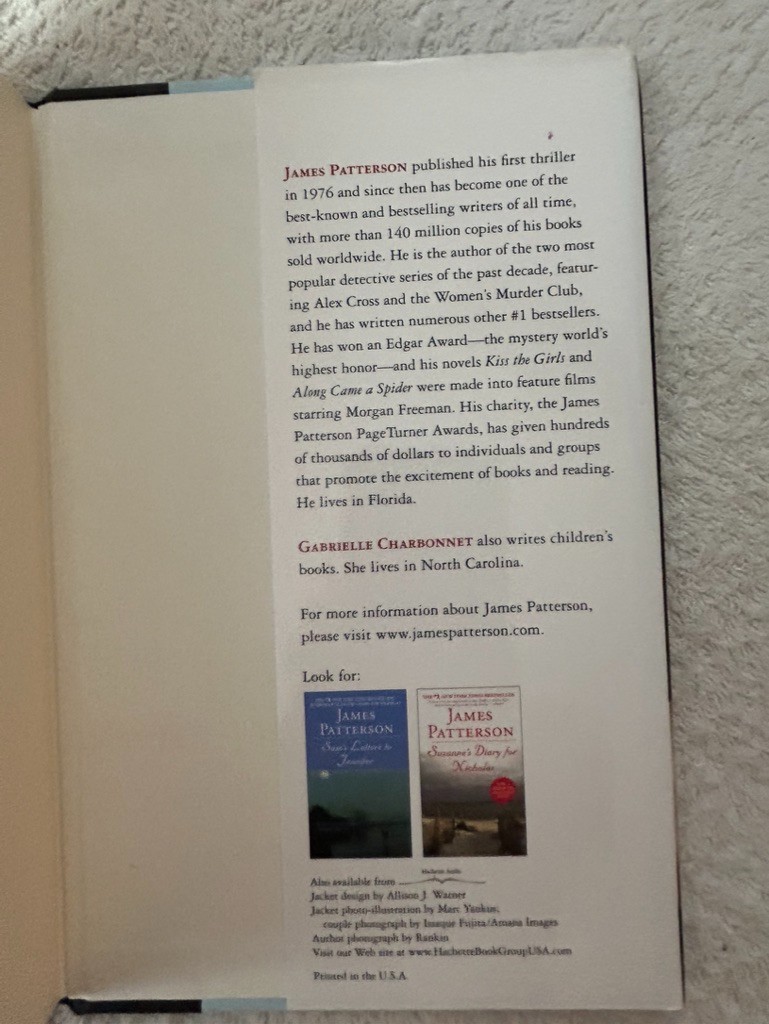 James Patterson, 2nd Chance; 5th Horseman; Alert; Sunday’s at Tiffany’s