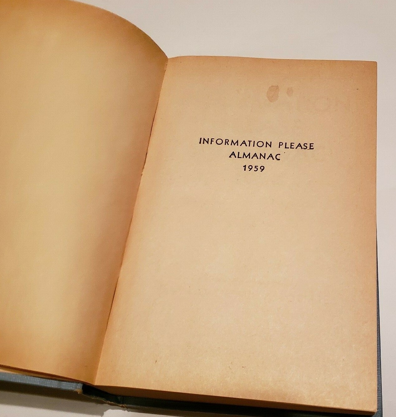 1959 Information Please Almanac Dan Golenpaul Macmillan Company 1950s Book