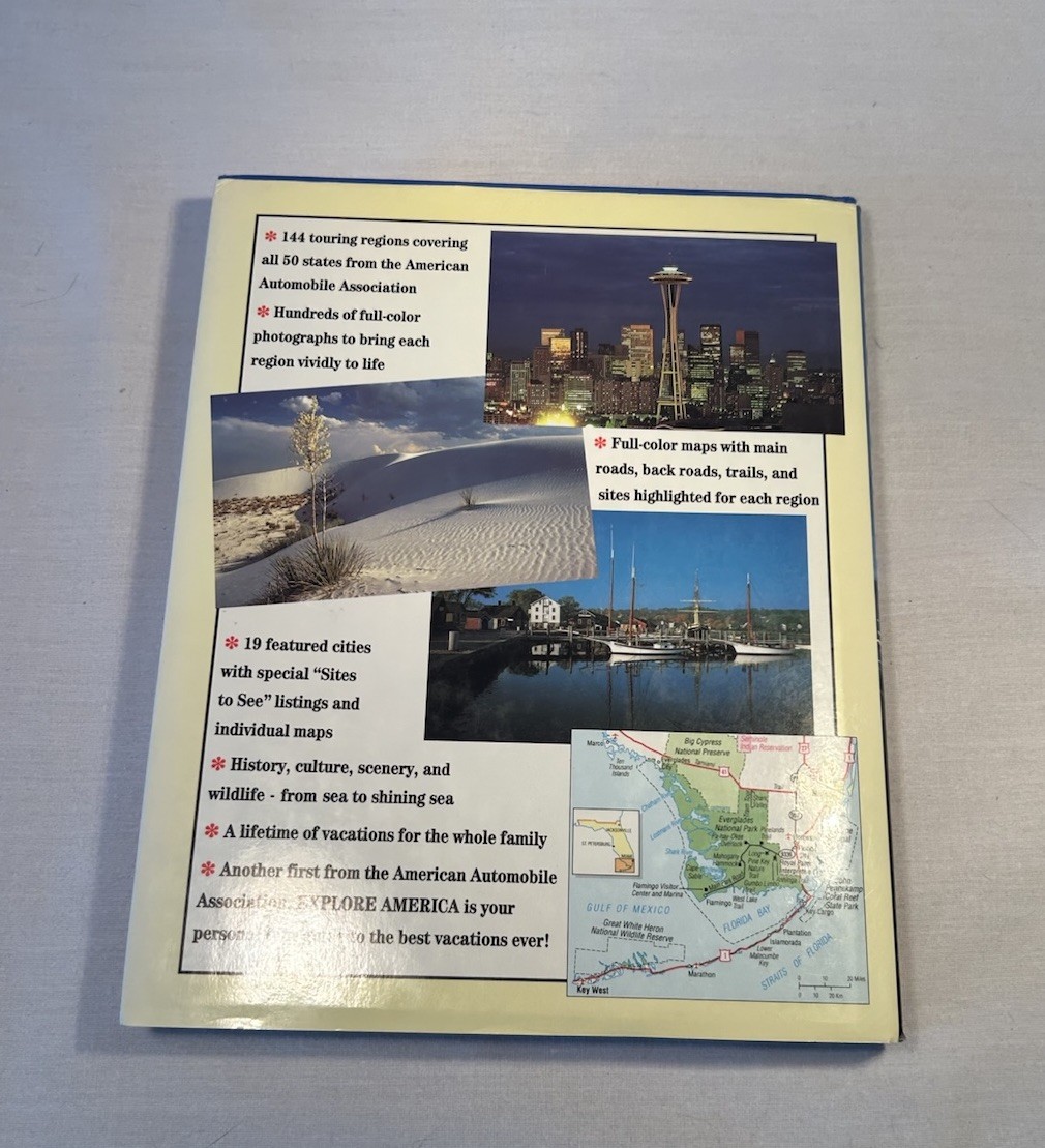 Explore America Book Hardcover – AAA – VRBO Decor Coffee Table – U.S.History VTG