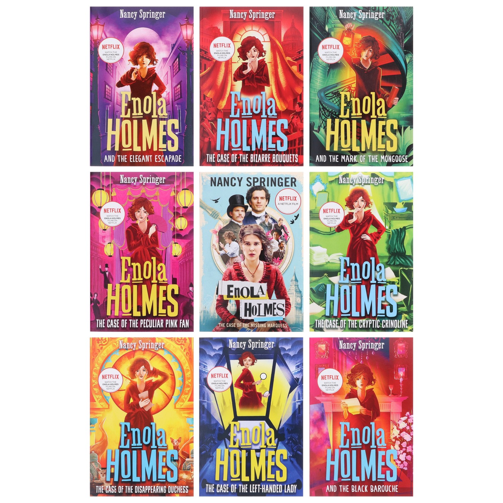 Enola Holmes Series By Nancy Springer Complete: 9 Books Collection Set