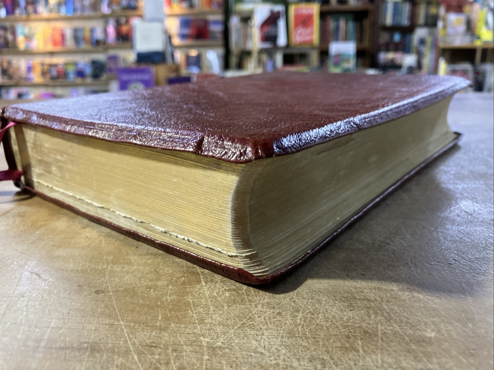 NASB New Open Bible Study Edition Burgundy Genuine Leather 1990 USA 1976BG