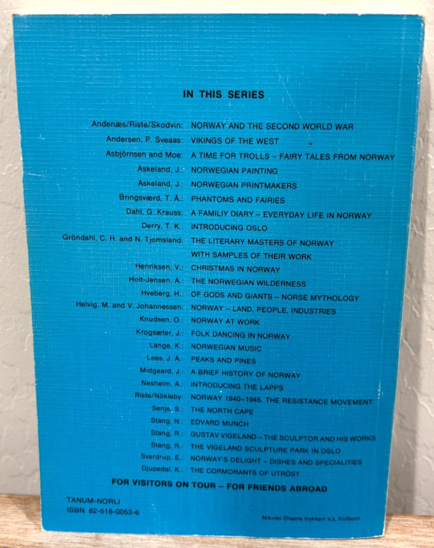 Vintage! A Brief History of Norway Paperback Book! John Midgaard 1982 154 Pages