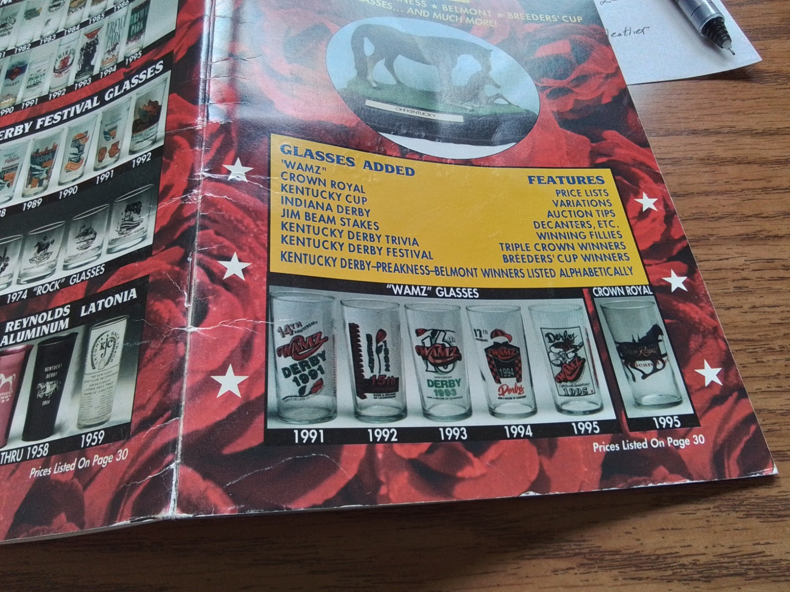 Pictorial Price Guide Covering Horse Racing Glasses By Bill Friedberg – 1996