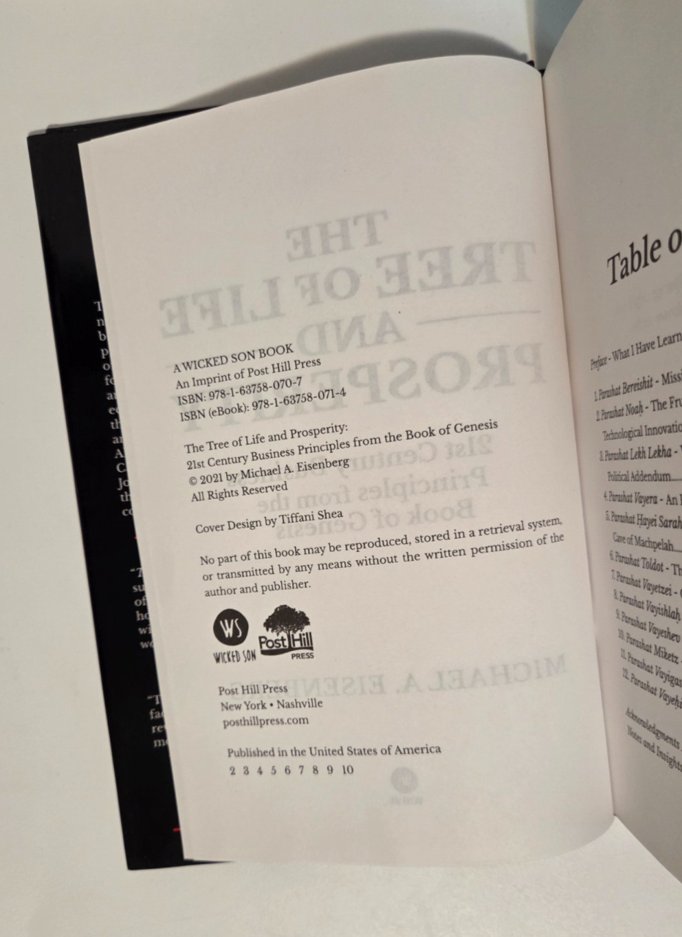 SIGNED 1st edition Tree of Life & Prosperity | HC 2021 Michael Eisenberg