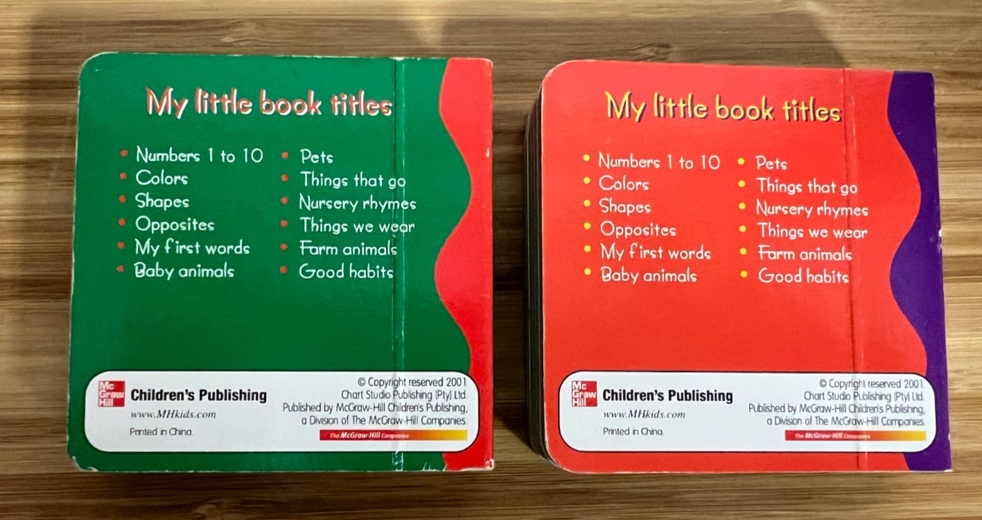 My Little Library: Early Learning – 12 mini board books – dated 2003