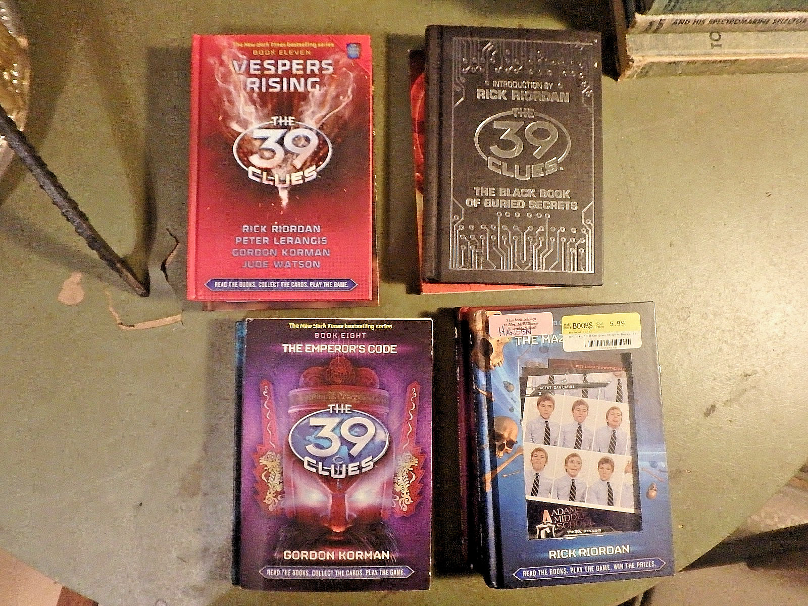 4K – 9 volumes of “ THE 39 CLUES“ books- soft & hardcover 2010’s