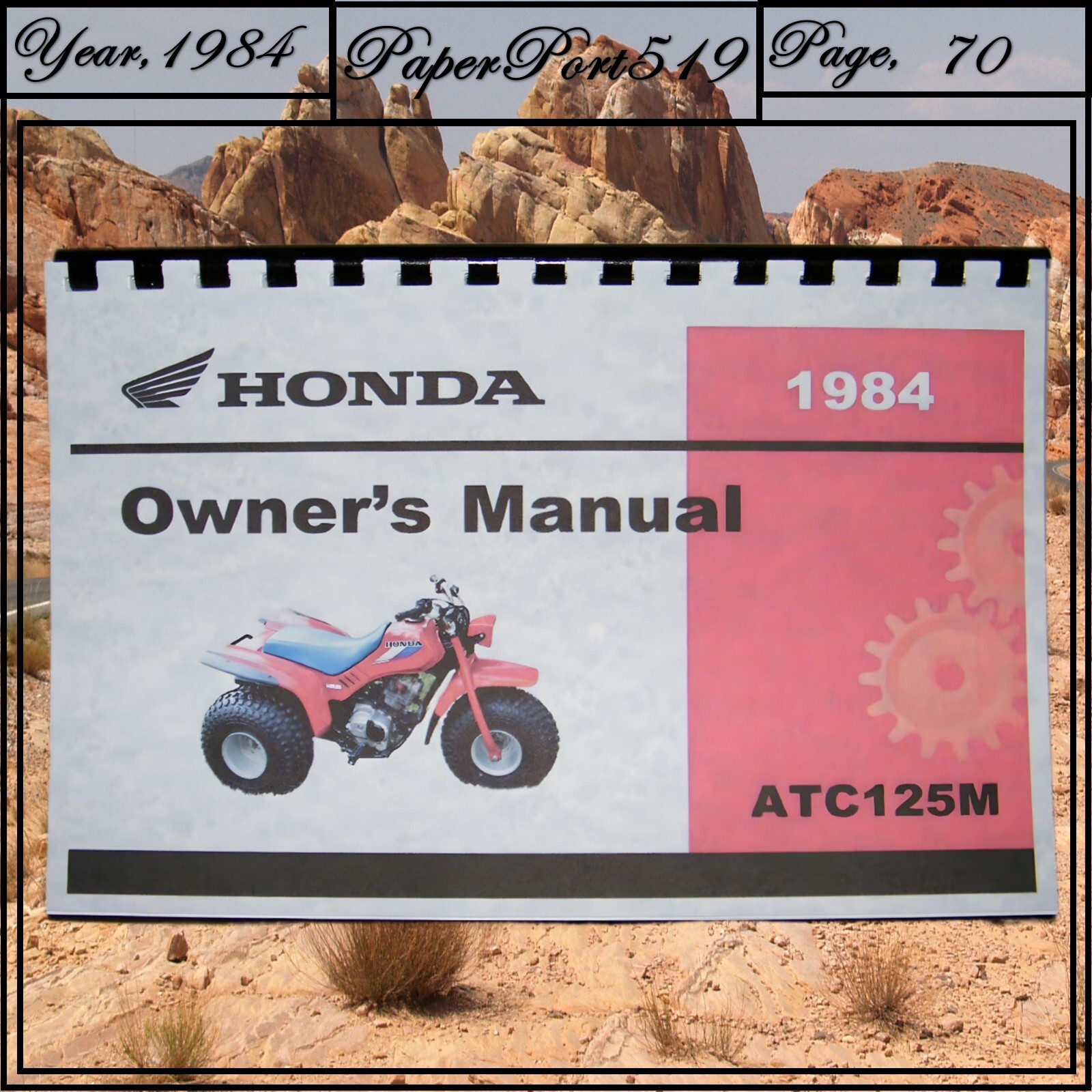 1984 Honda ATC125M Owner’s Manual 70 Pages