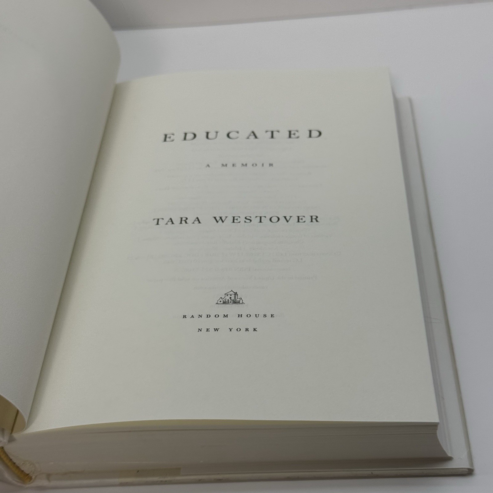 Tara Westover EDUCATED a Memoir 1st Edition 1st Print HCDJ