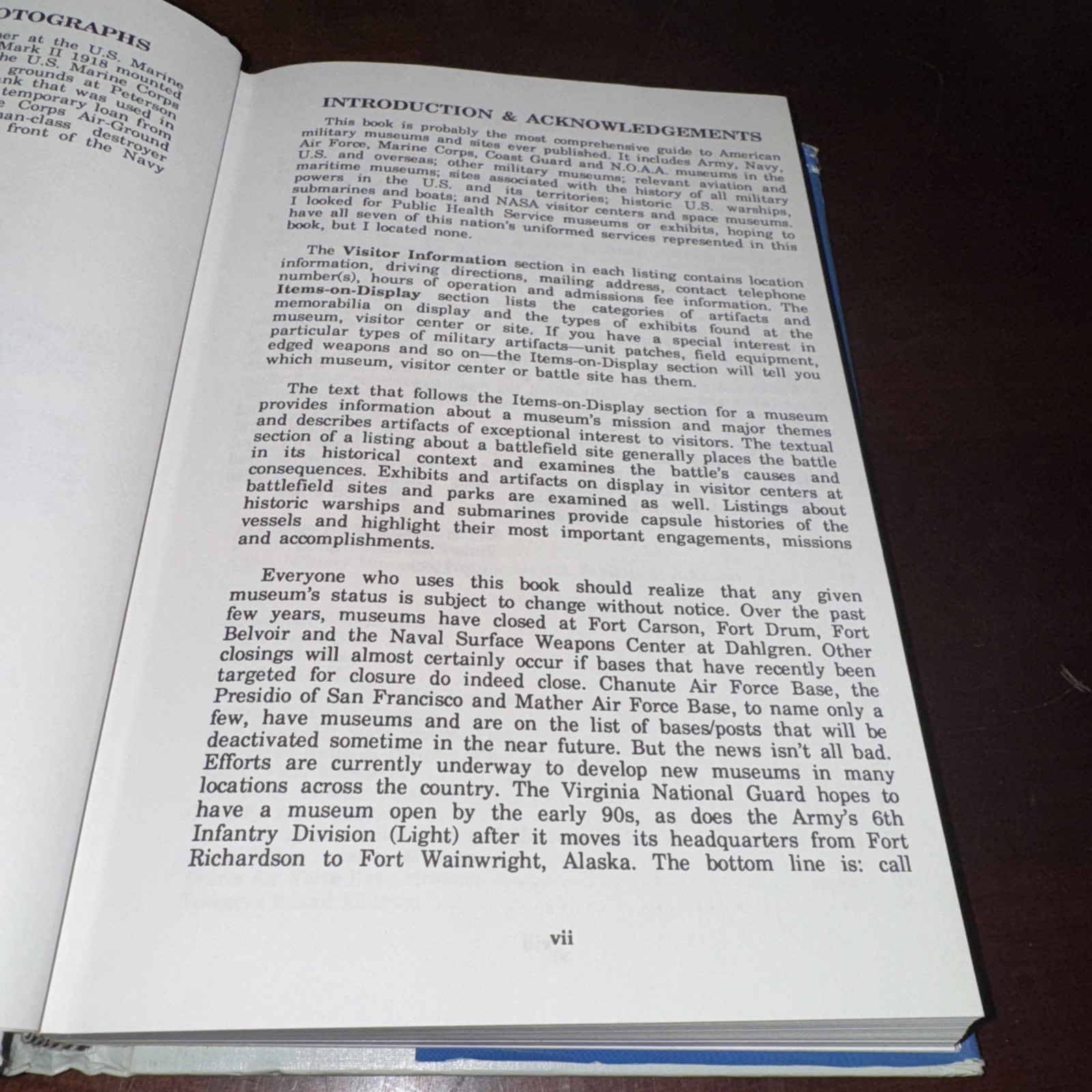 Vintage 1989 U.S. Military Museums, Historic Sites &Exhibits- Bruce D. Thompson
