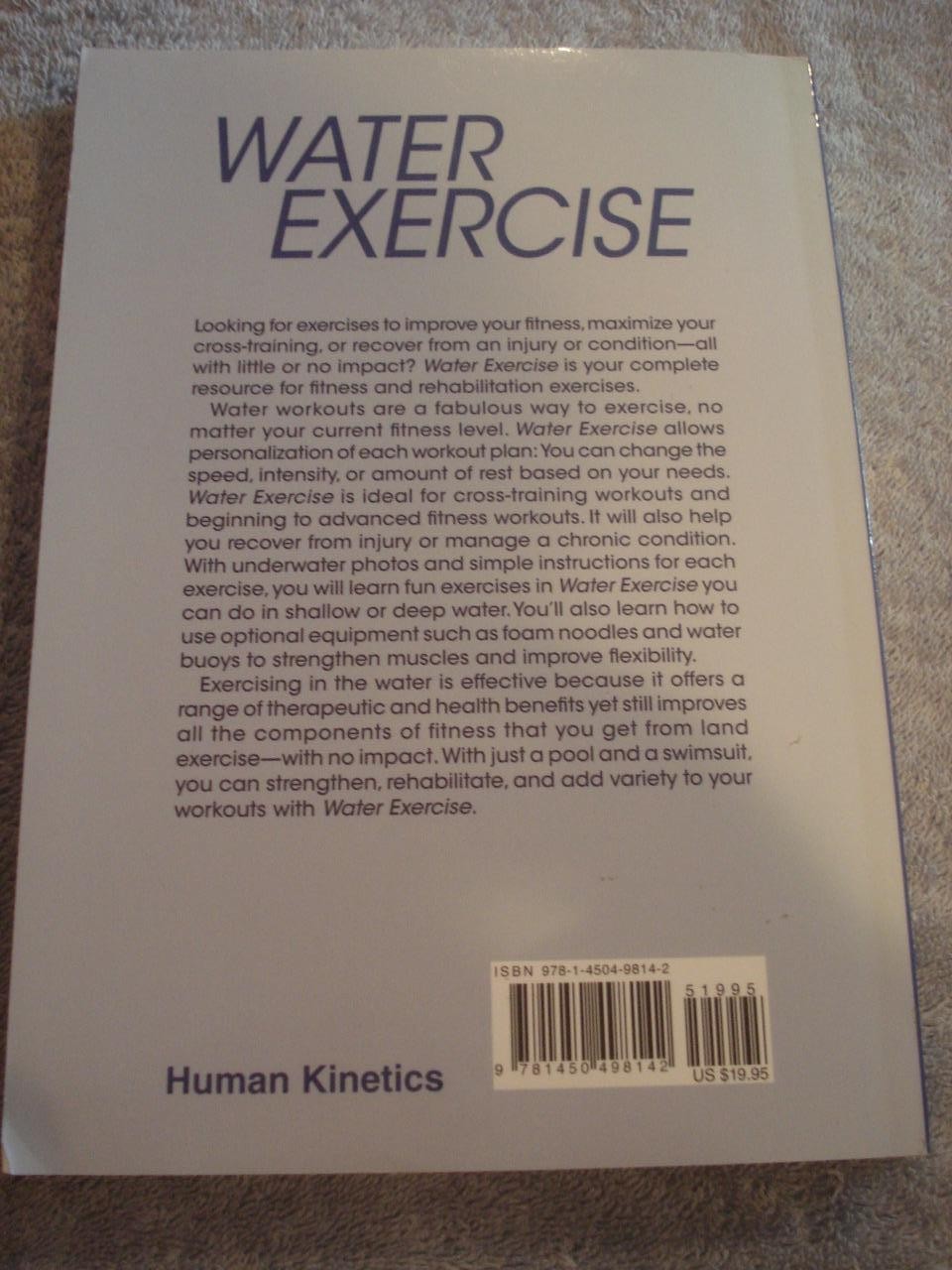 LOT OF 2 WATER EXERCISE & WATER AEROBICS PAPERBACK BOOKS.