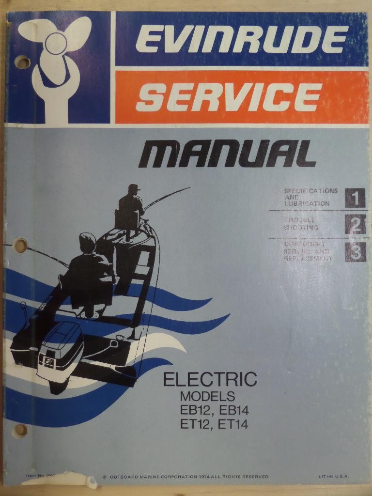 Evinrude Service Manual 1975 (ELECTRIC Models EB12, EB14 – ET12, ET14, Item No.