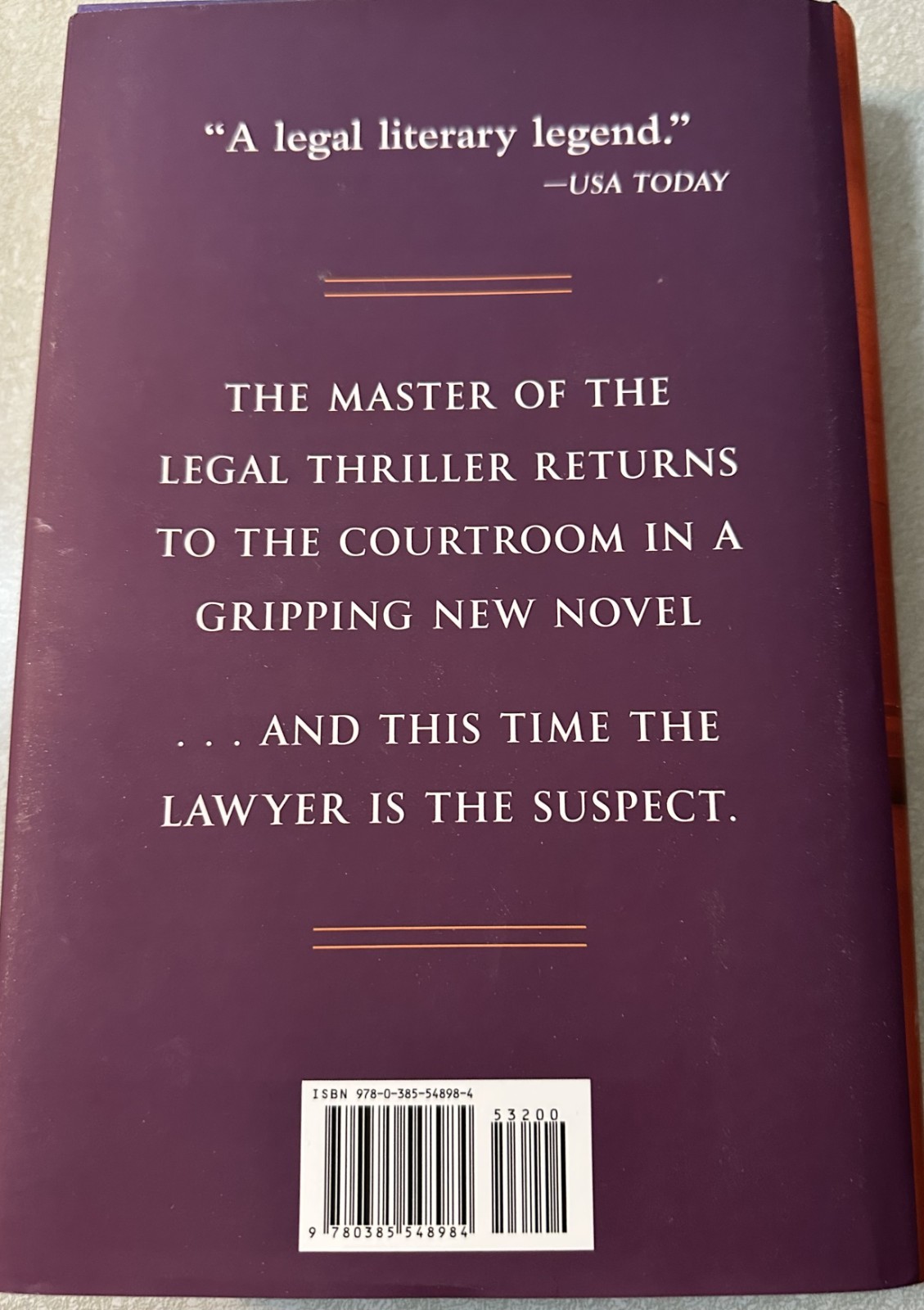 The Widow by Best Selling Author John Grisham – Hardback Mint Condition