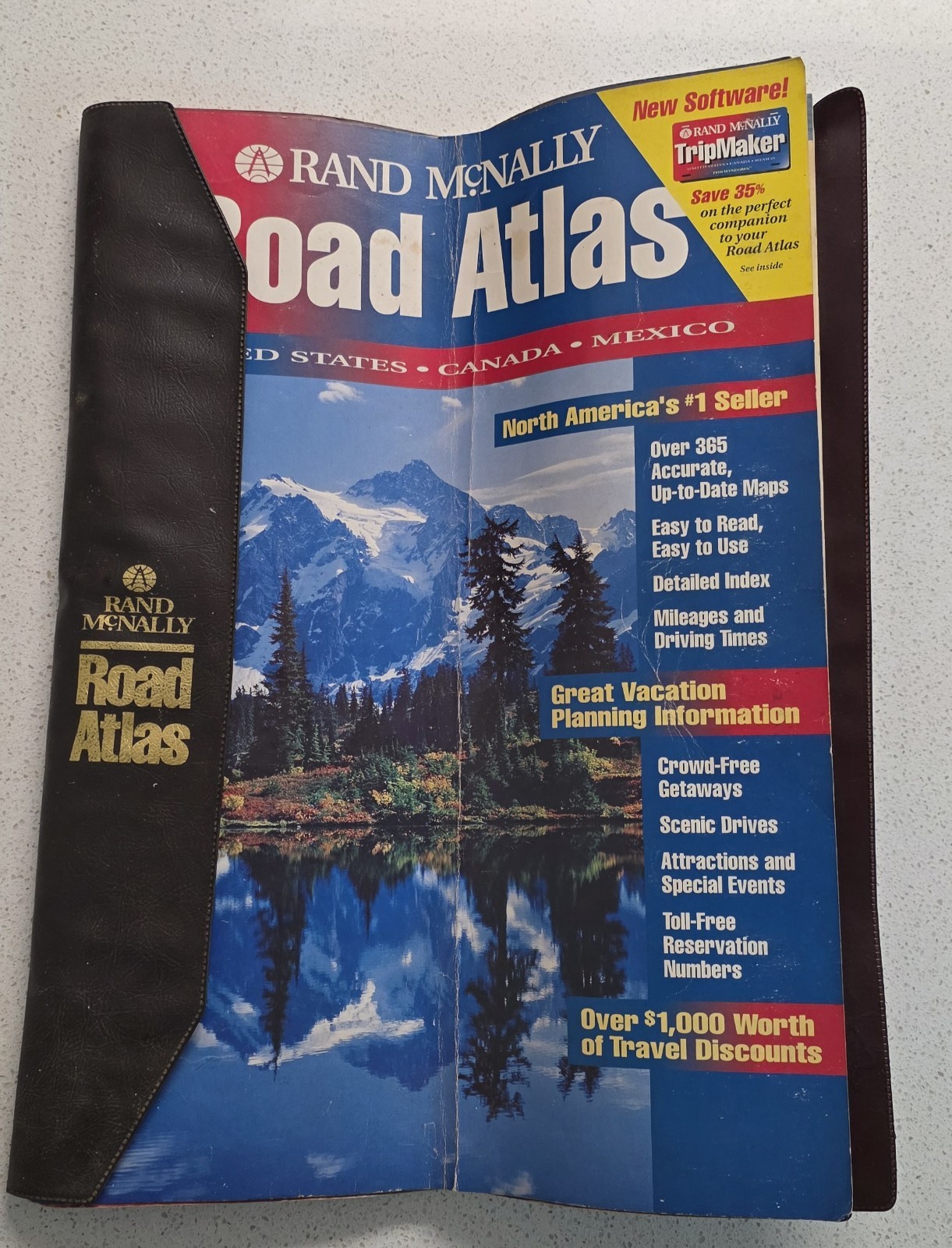 Rand McNally Atlas 1995 Includes United States,Canada,Mexico & Great Vintage Ads