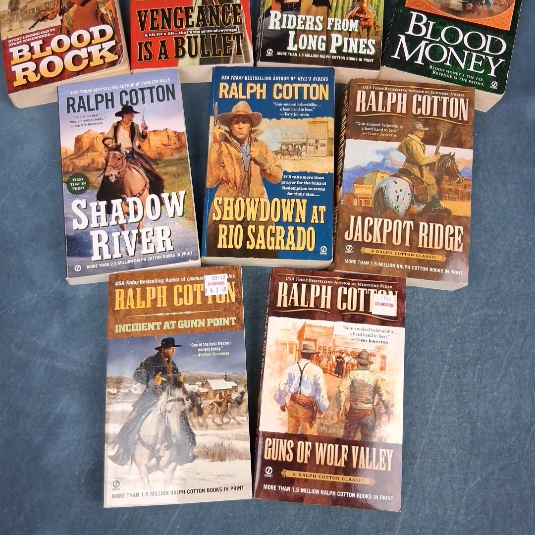 Ralph Cotton Western Lot 9 PB Books Mixed Titles Action Western Set