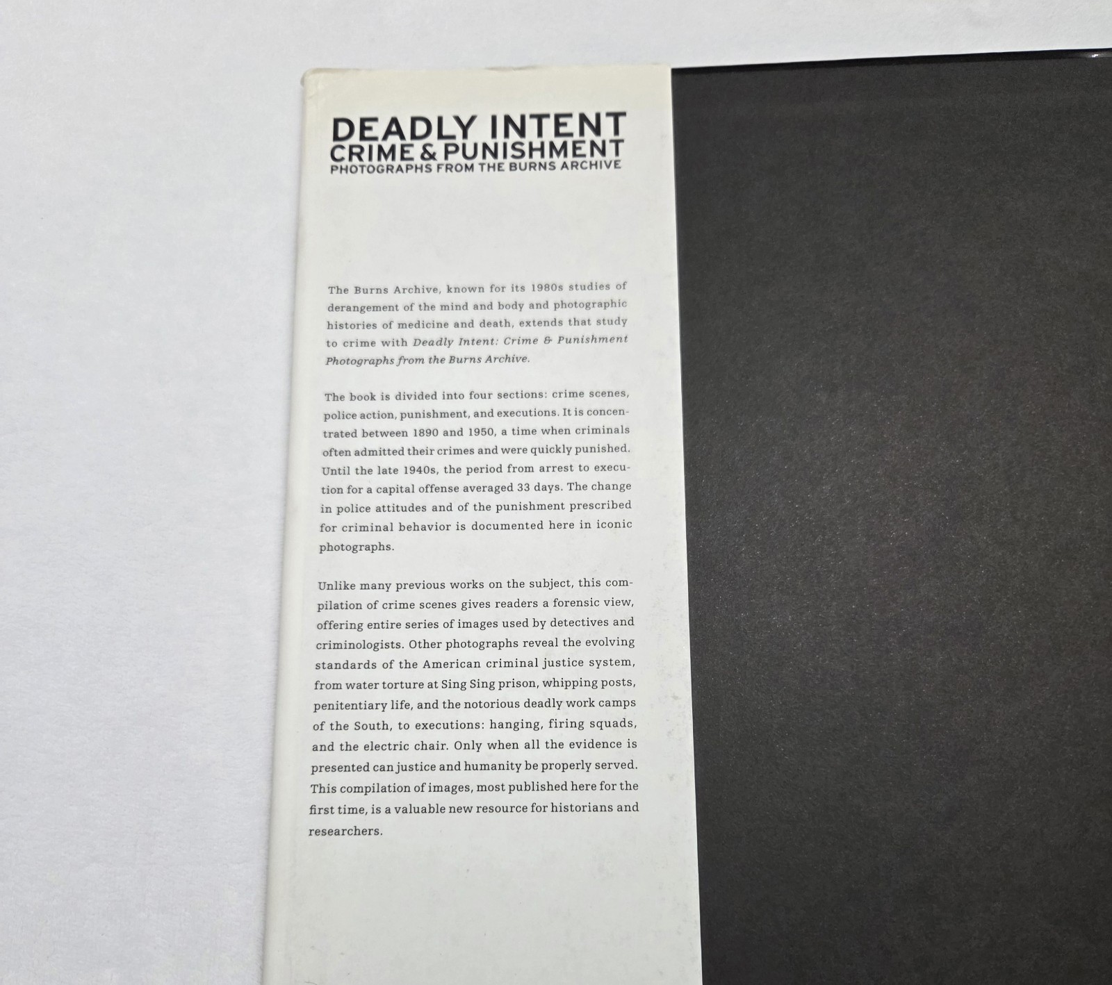 Deadly Intent Crime & Punishment Photographs From The Burns Archive
