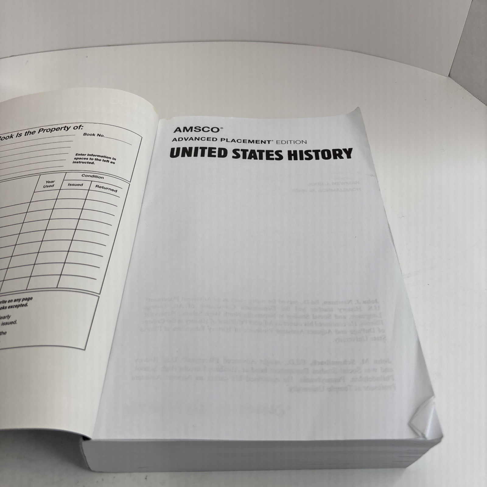 Advanced Placement Edition United States History Classic Edition (AMSCO, 2023)