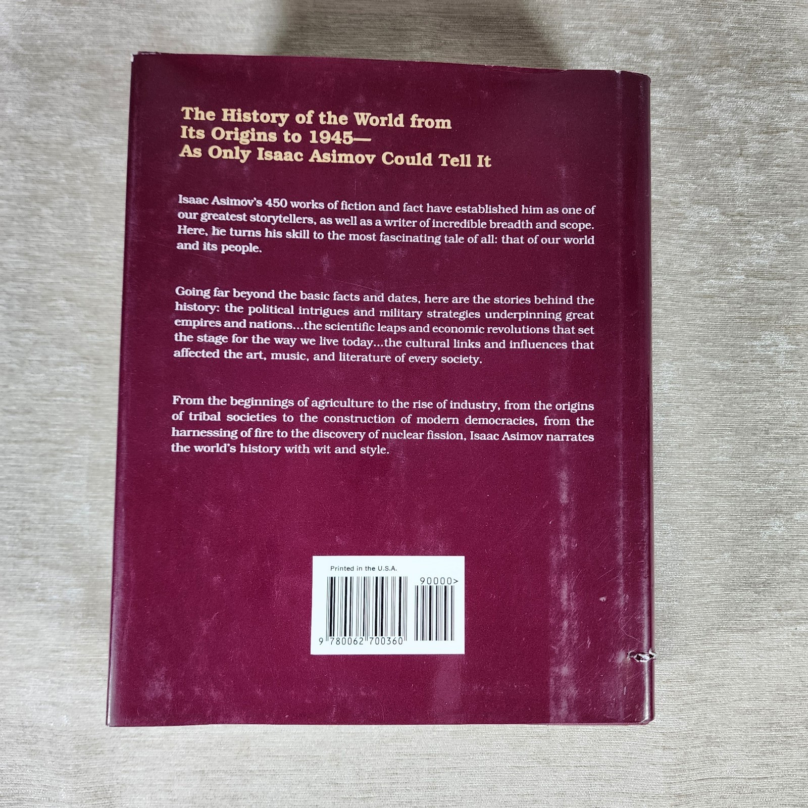 Asimov’s Chronology of the World HC From the Big Bang to Modern Times of 1991