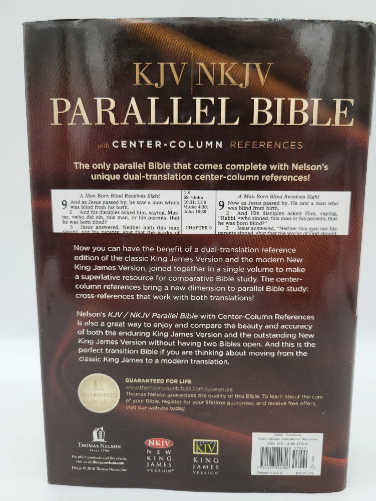 Parallel Bible King James Version New King James Version Dual-Translation CLEAN!