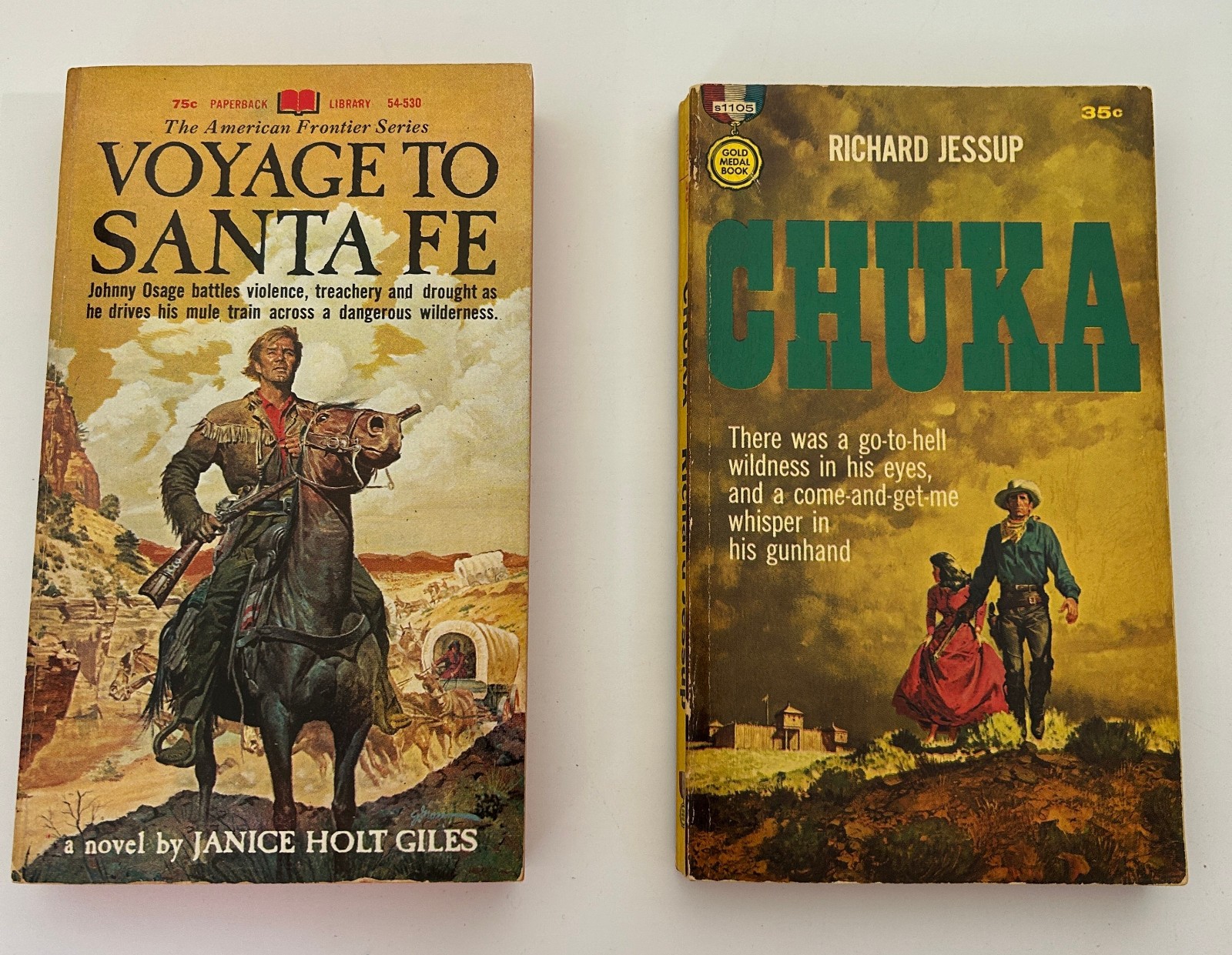 Vtg Western Paperback Lot of 8 Novels Frontier Tribal Romance Adventure 1960s