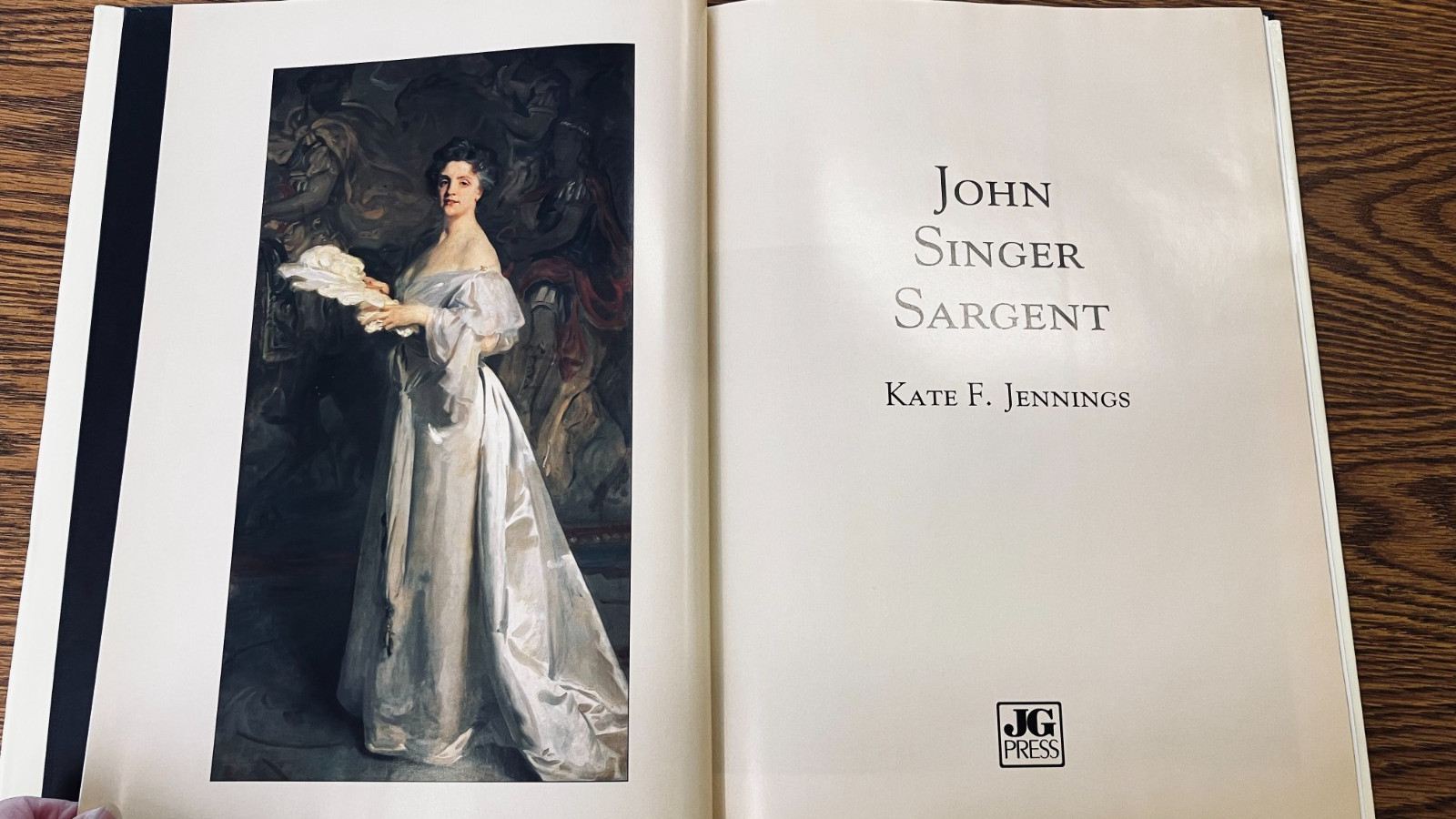 John Singer Sargent, Kate F. Jennings, HC/DJ, 1991, Reprint 2003, 14.5 x 10.5 in