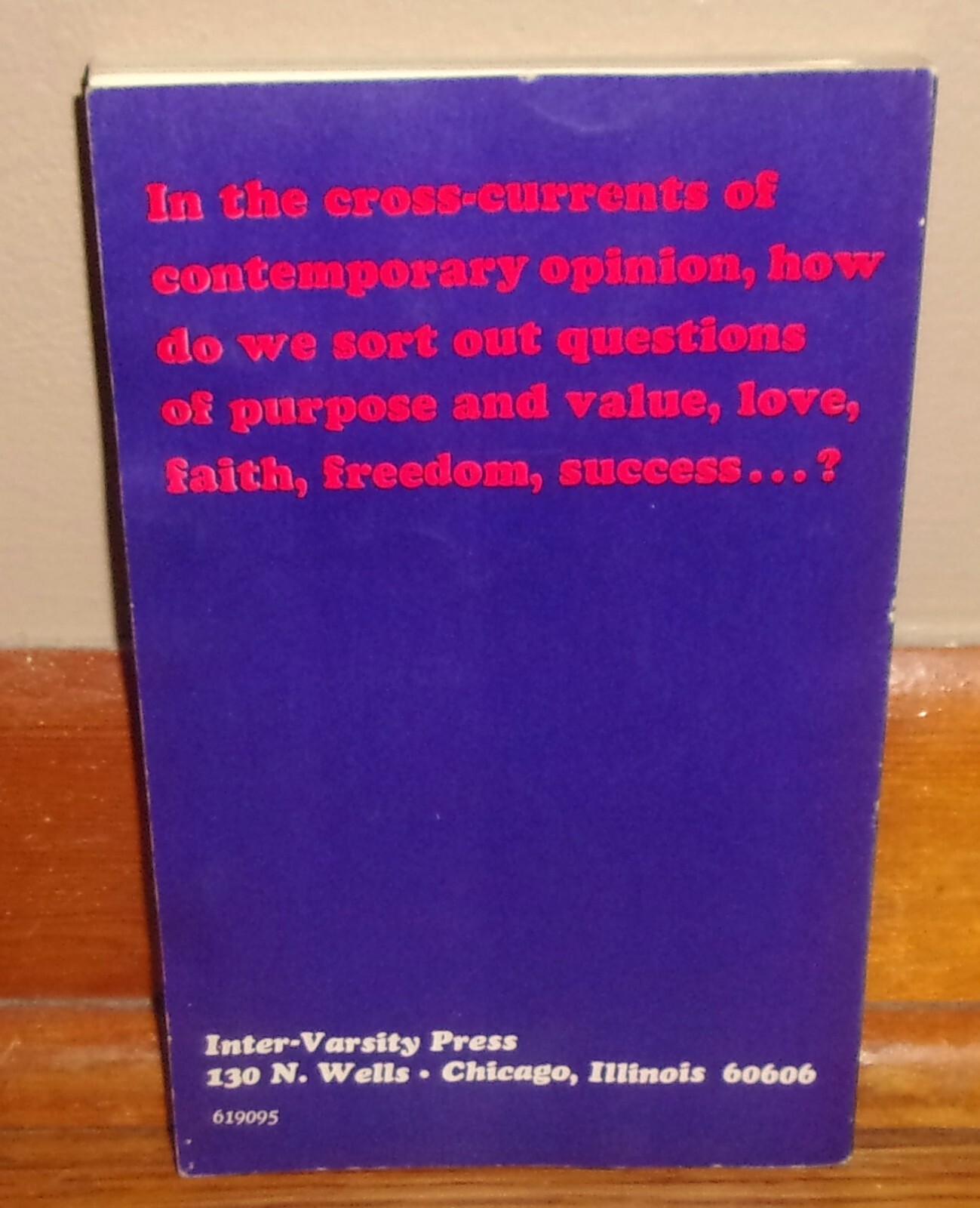 WE WANT TO LIVE-Christianity-ROBERT CROSSLEY-InterVarsity Press 1st Edition-Ex!