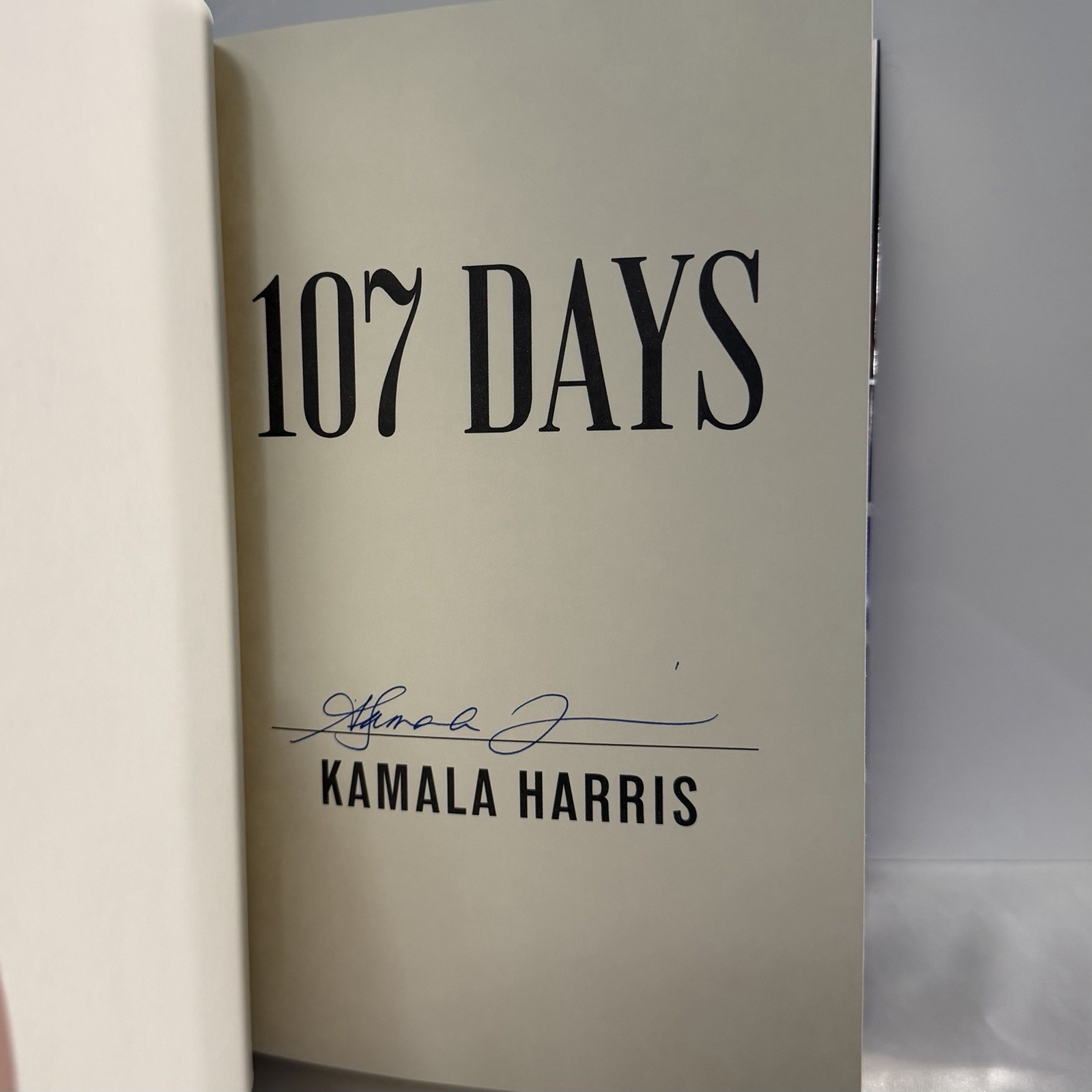 Kamala Harris – 107 Days SIGNED BOOK