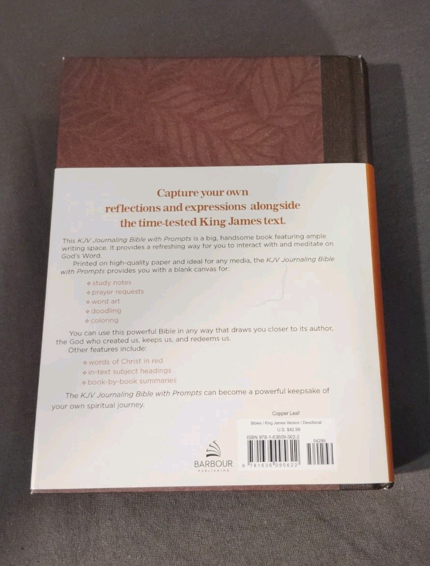 KJV Journaling Bible with Prompts [Copper Leaf] by Compiled by Barbour Staff