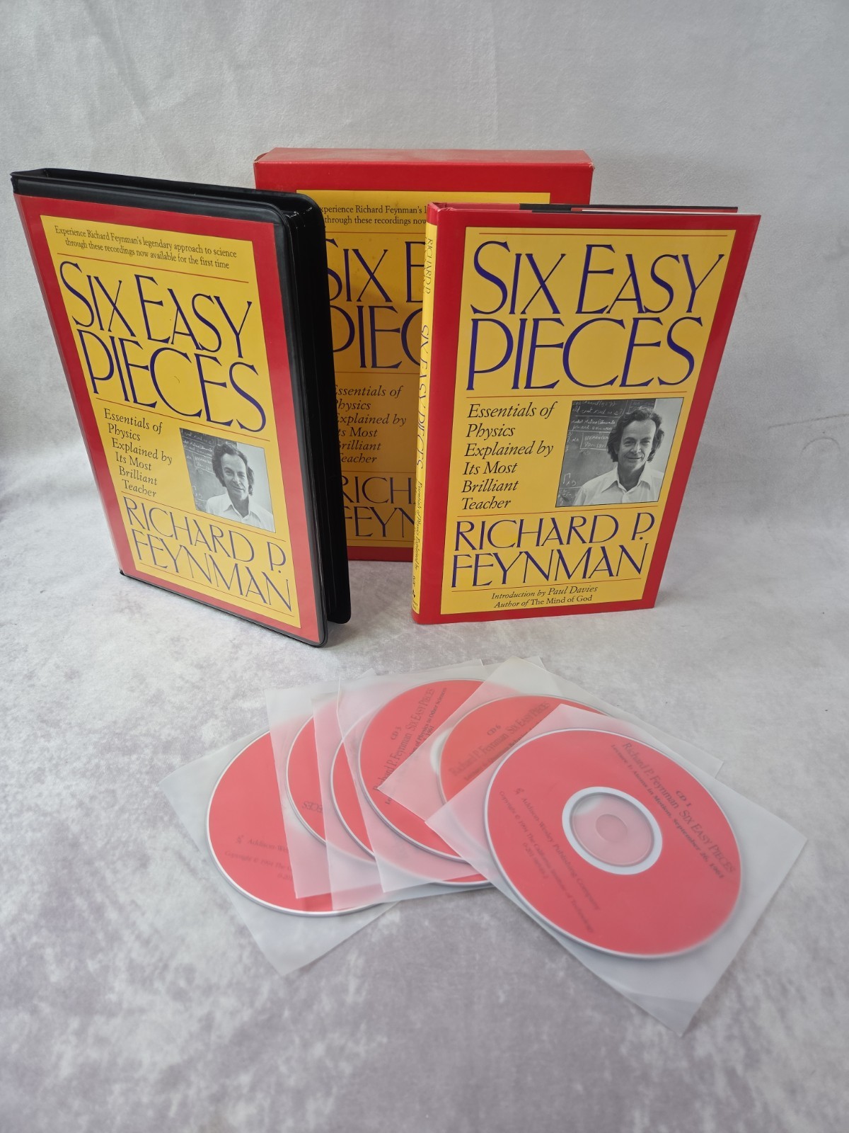 Six Easy Pieces by Richard P. Feynman 1995 Hardcover w/ 6 CDs