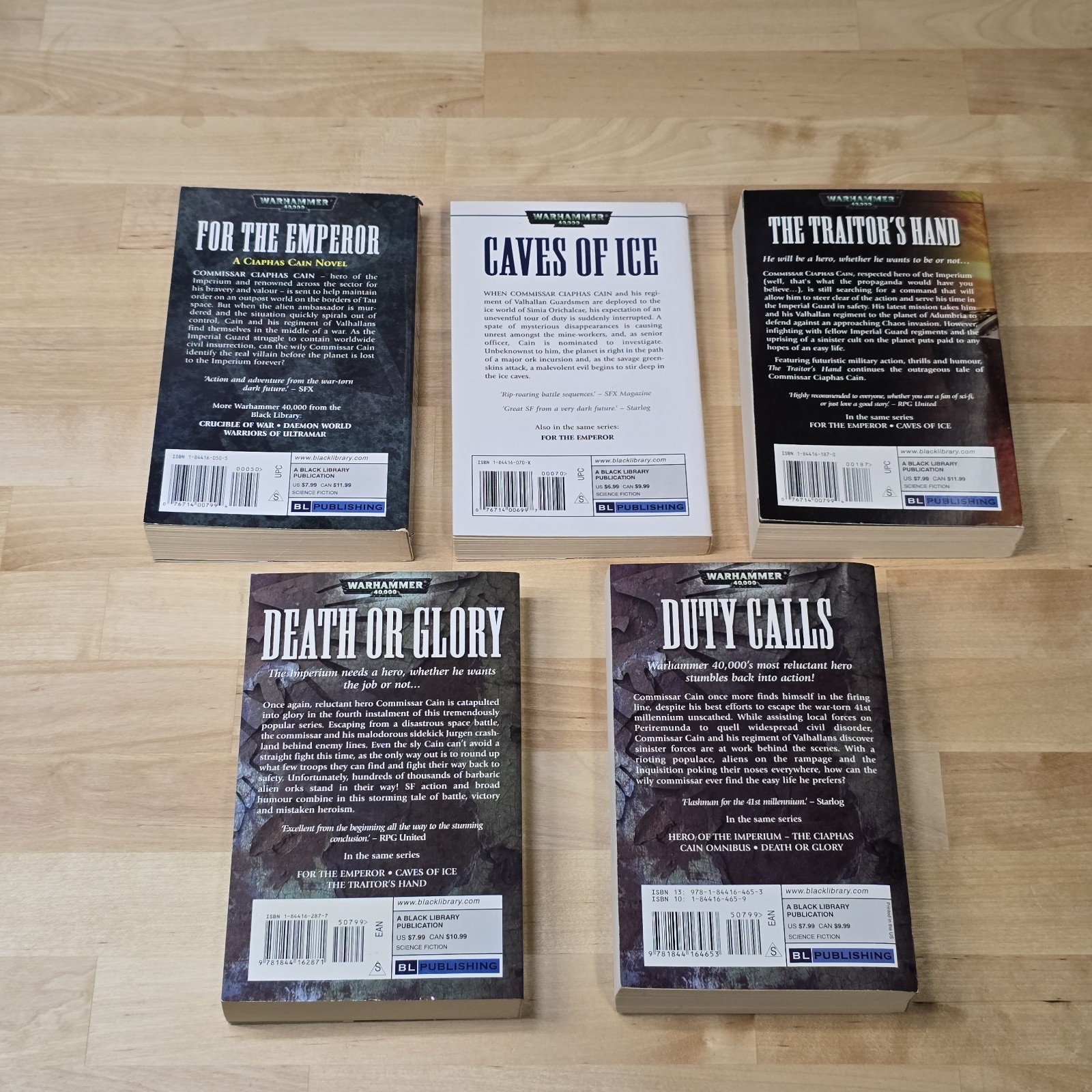CIAPHAS CAIN NOVELS 1-5 SET BY SANDY MITCHELL WARHAMMER 40K