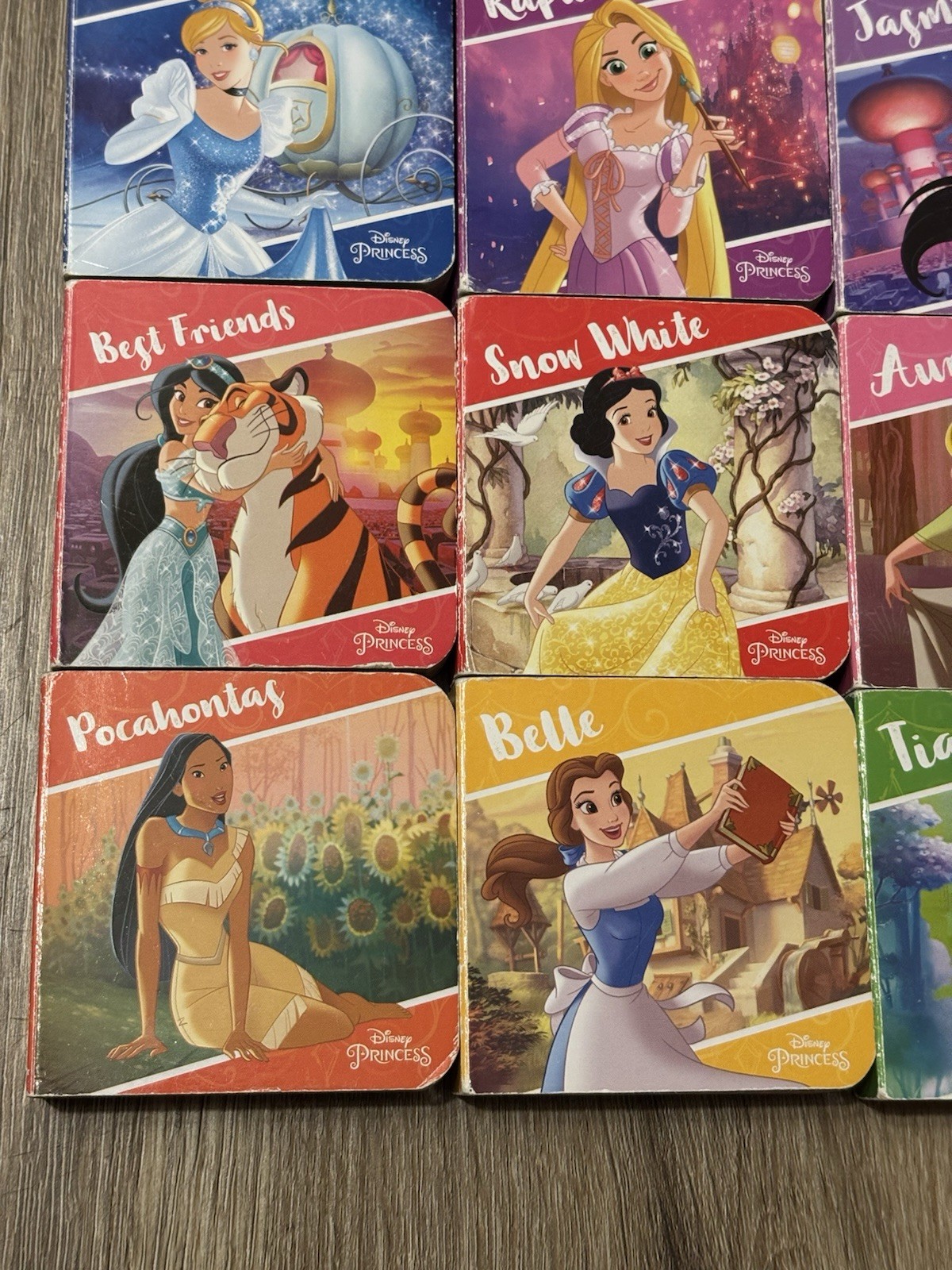 Disney Princess 3” Mini Board Books Set Of 12 – Good Used Condition 2018