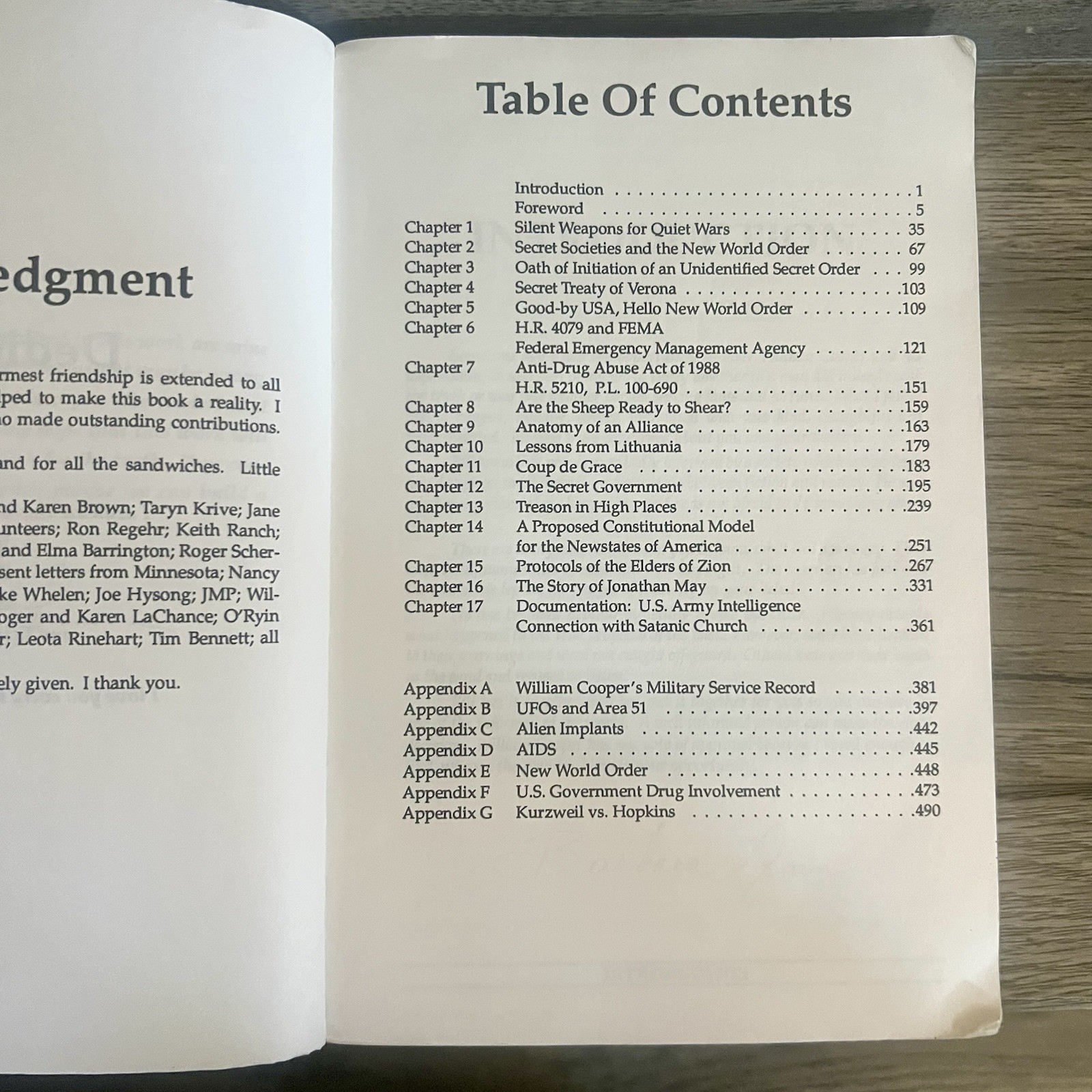 Behold a Pale Horse 1991 by William Cooper UNREVISED 500 pages | P of Z + CFR
