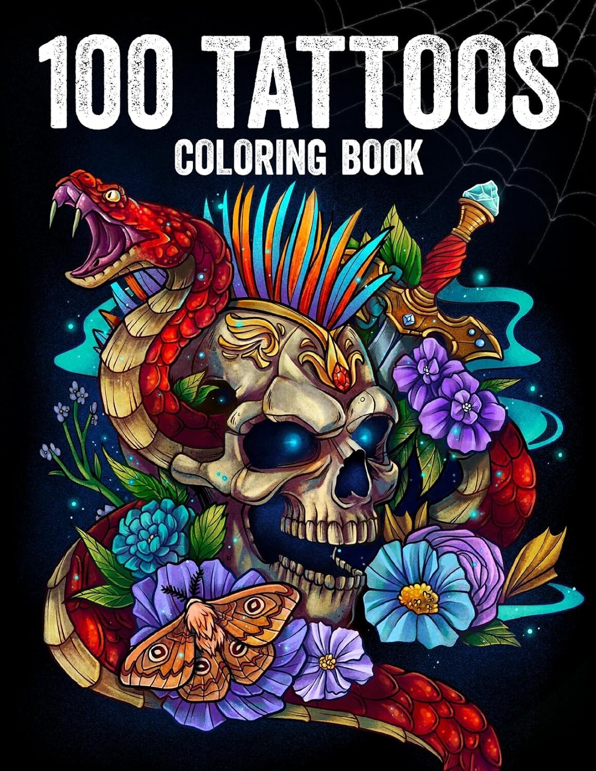 100 Tattoos: Tattoo Coloring Book for Adults with Incredible Designs of…