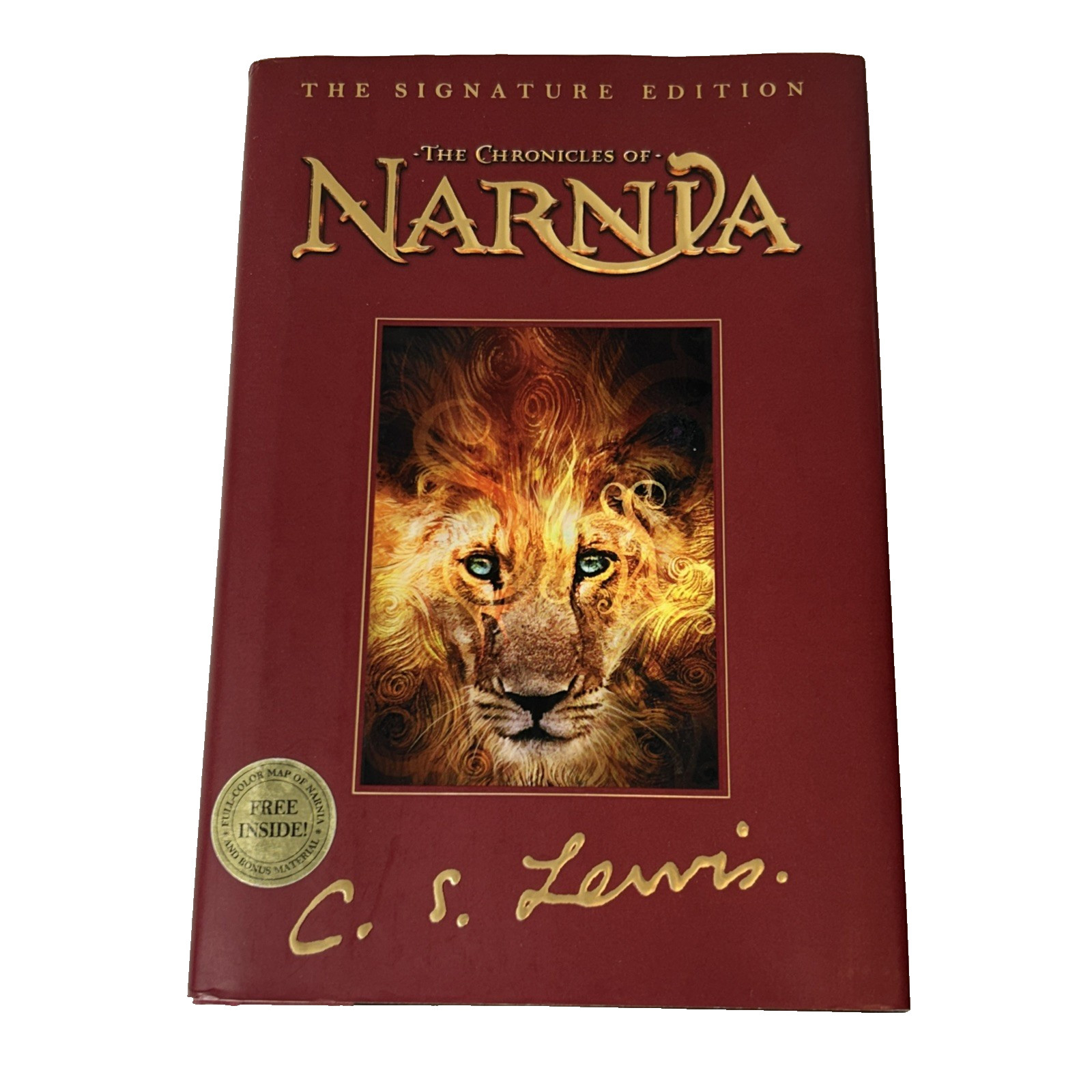 The Chronicles of Narnia Hardcover C.S. Lewis Signature Edition Book With Map