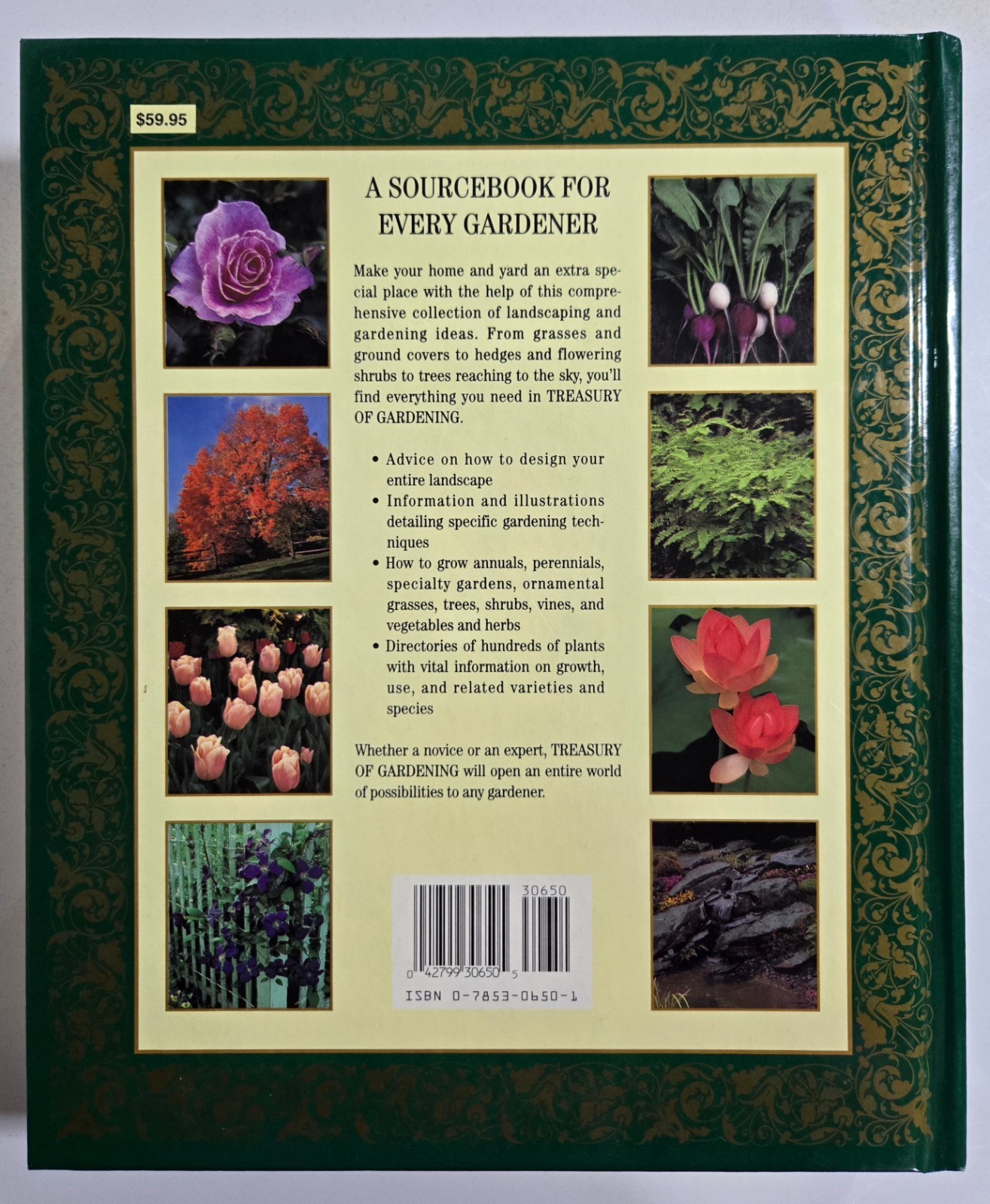 1994 Treasury Of Gardening Annuals Perennials Herbs Etc 1st Edition HC Like New