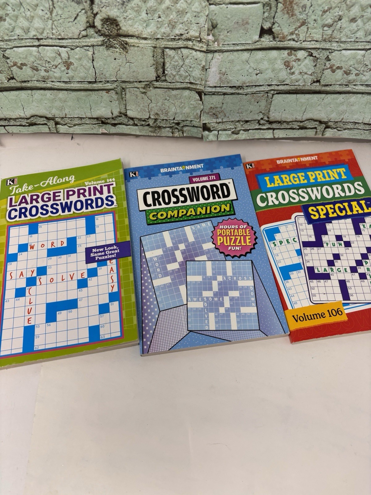 Mixed Lot Of 3 KAPPA Large Print, Crossword Companion Books Un used 106,144,271