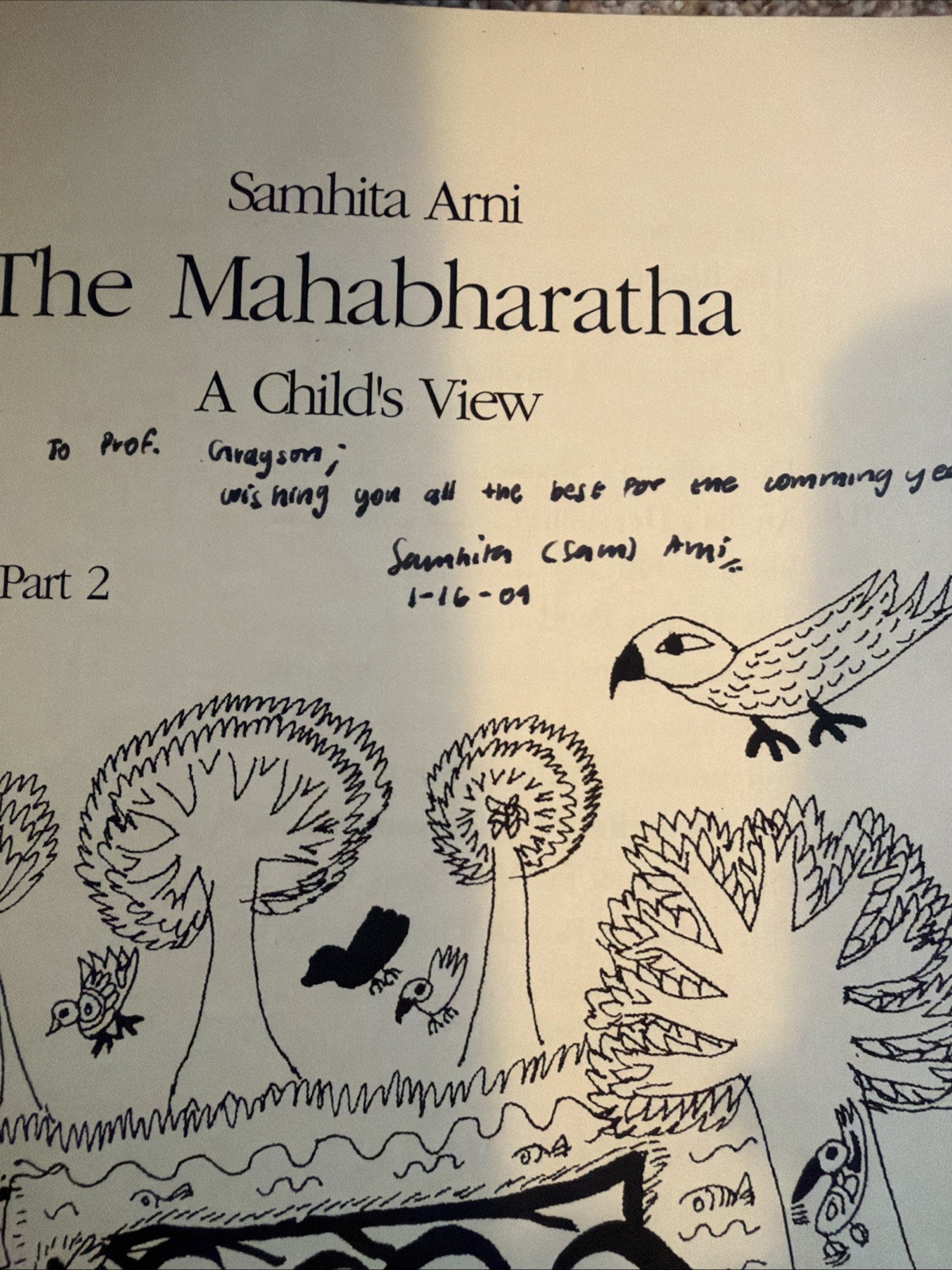 Signed Edition The Mahabharata by Samhita Arni 1999