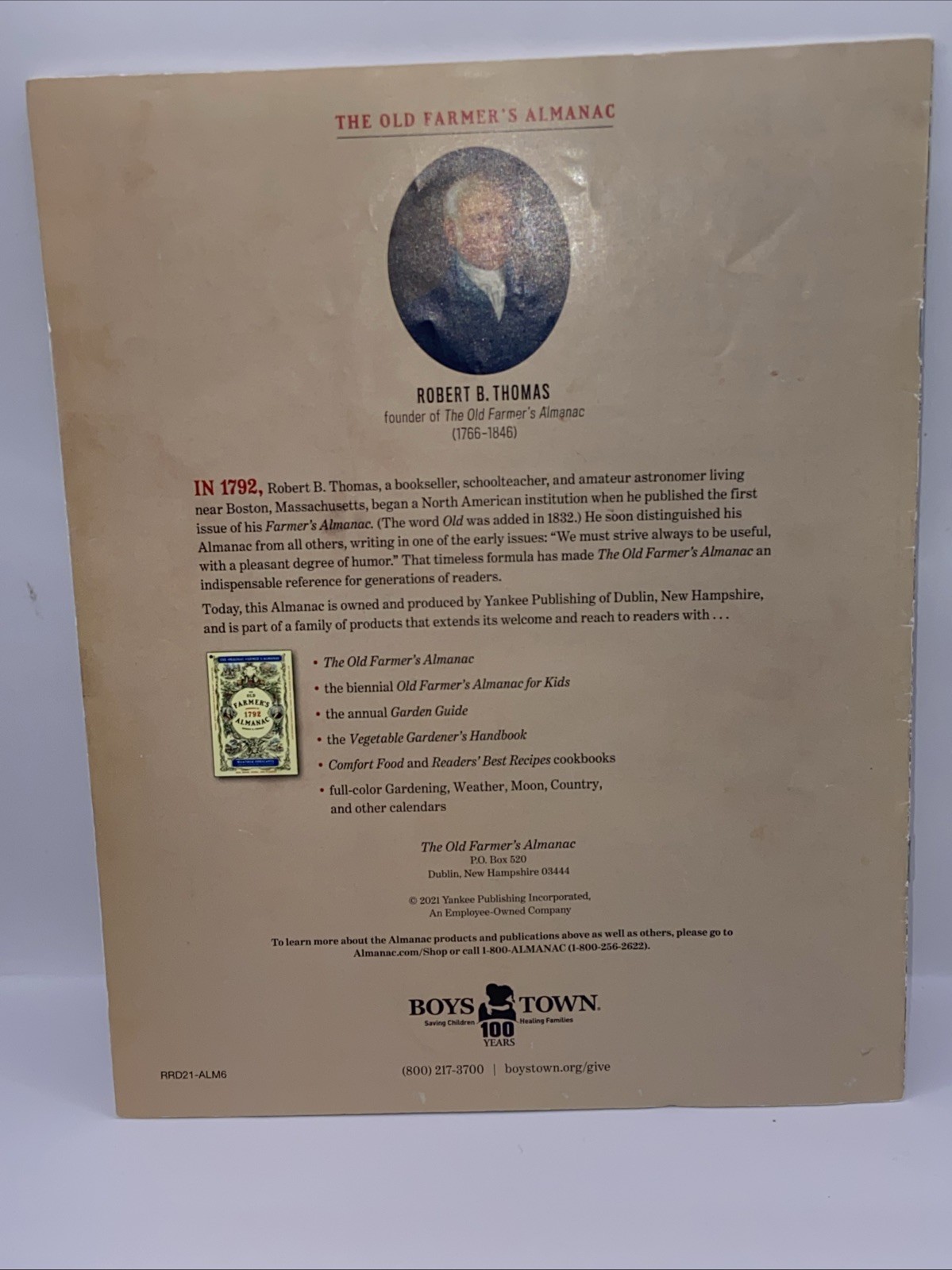 The Old Farmer’s Almanac Book of HOME REMEDIES Booklet Boys Town *2021 edition