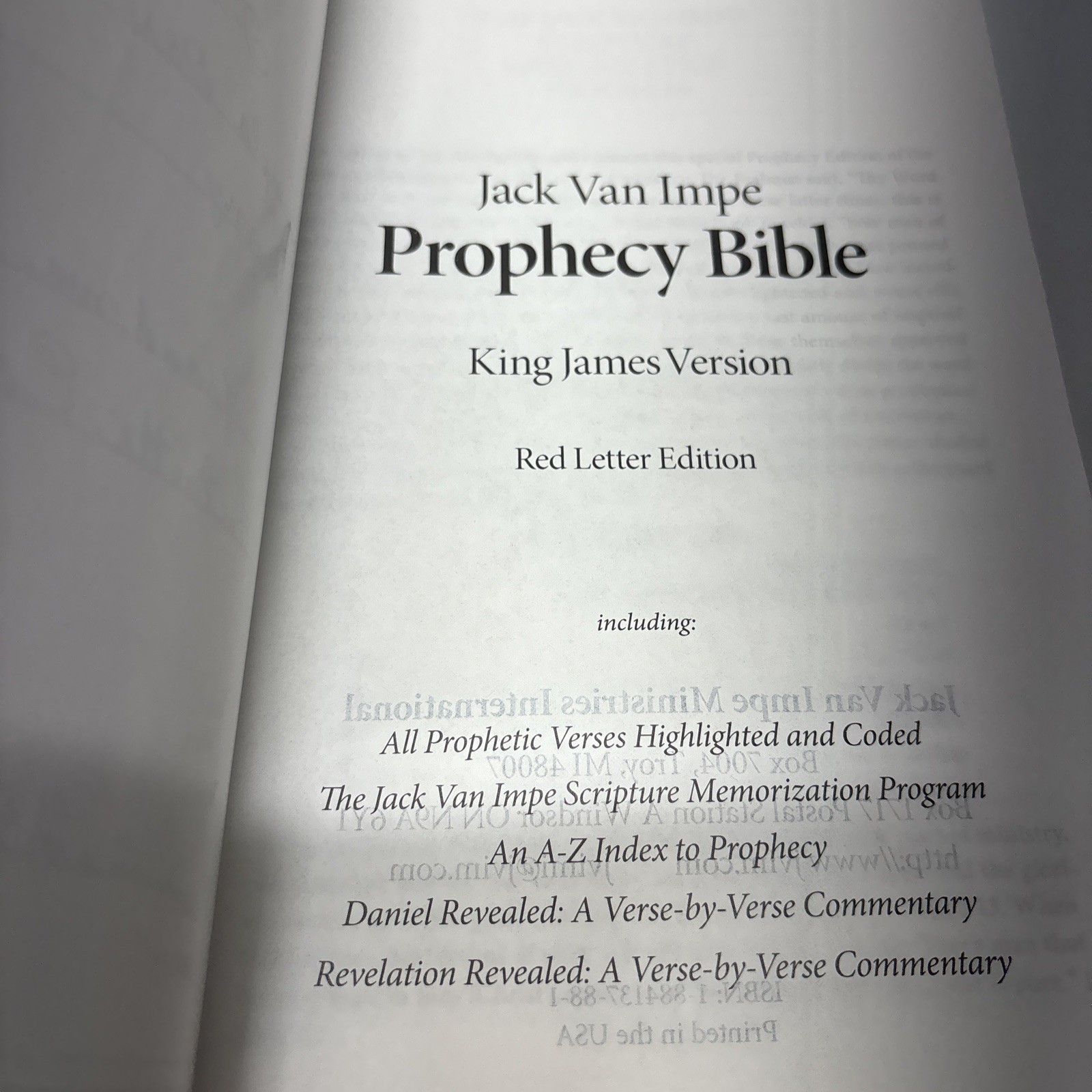 🙏 The Jack Van Impe Prophecy Bible Third Edition KJV King James Version Bible 2