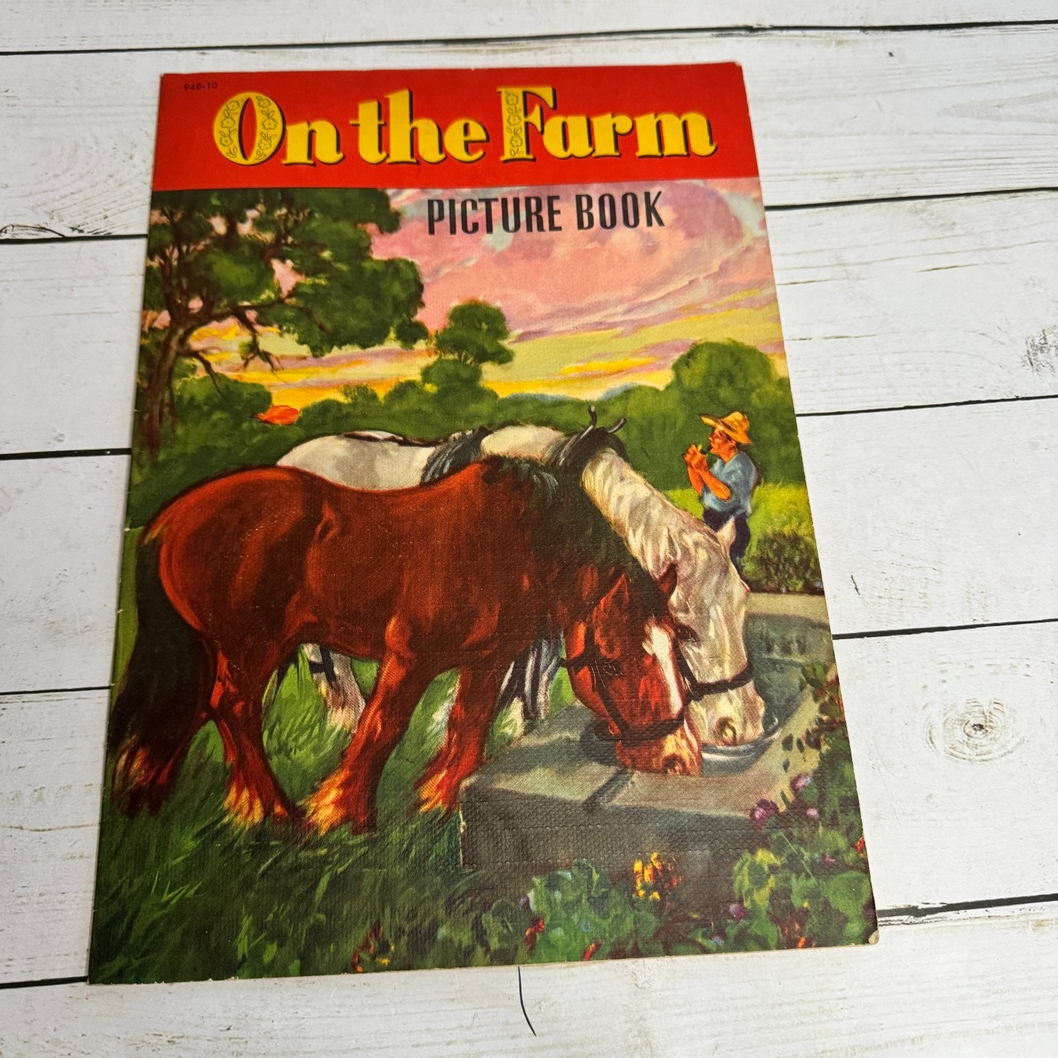 On the Farm Picture Book 1950 Whitman Publishing Vintage Children’s Farm Animals