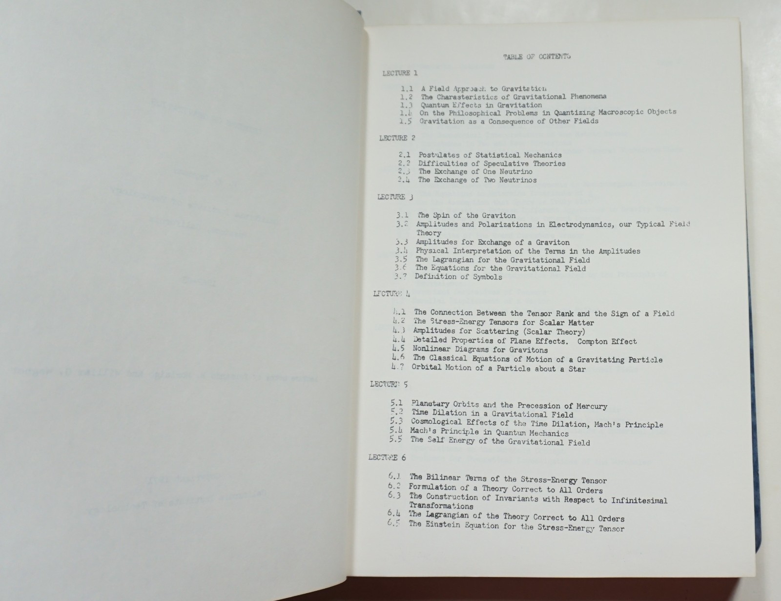 Lectures on Gravitation 1971 Richard Feynman 1ST ED of Complete Book Physics