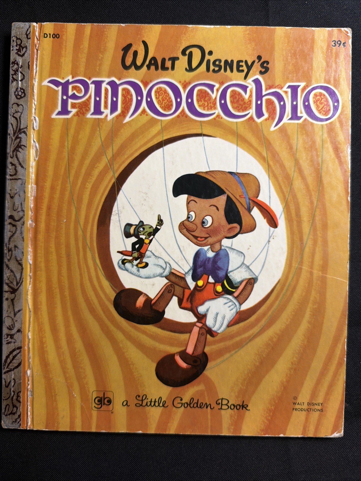 Vintage A Little Golden Book Disney’s Pinocchio 1974 .39 D100 #7369