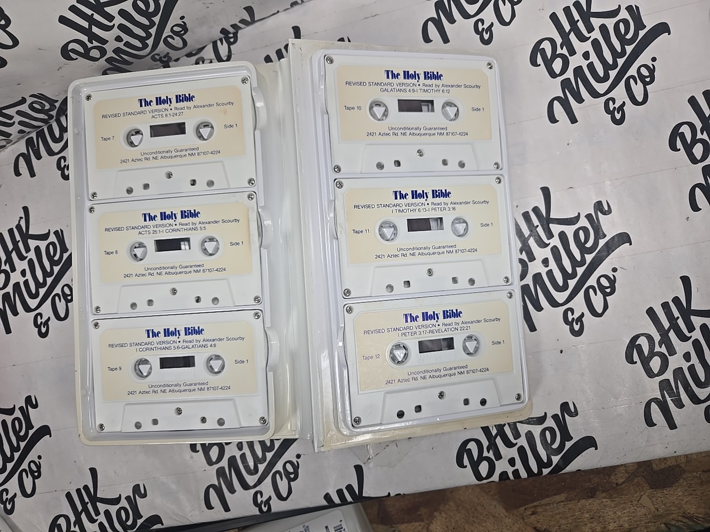 Vintage The Holy Bible Cassette Tape Set New Testament Scourby Audiobook